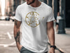 Gold Star Pattern Print Casual T-Shirt product