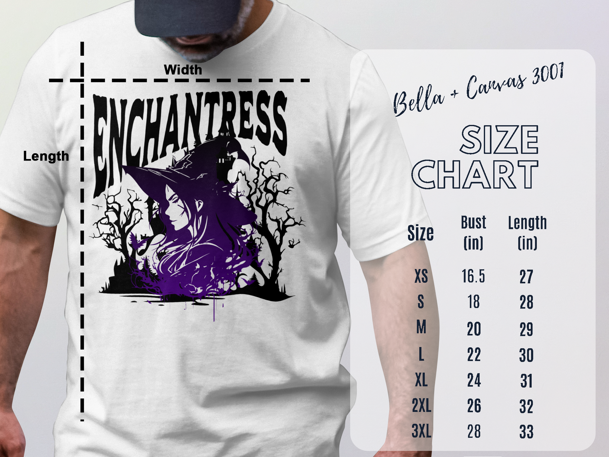 Enchantress Witch Design Graphic Tee Shirt product