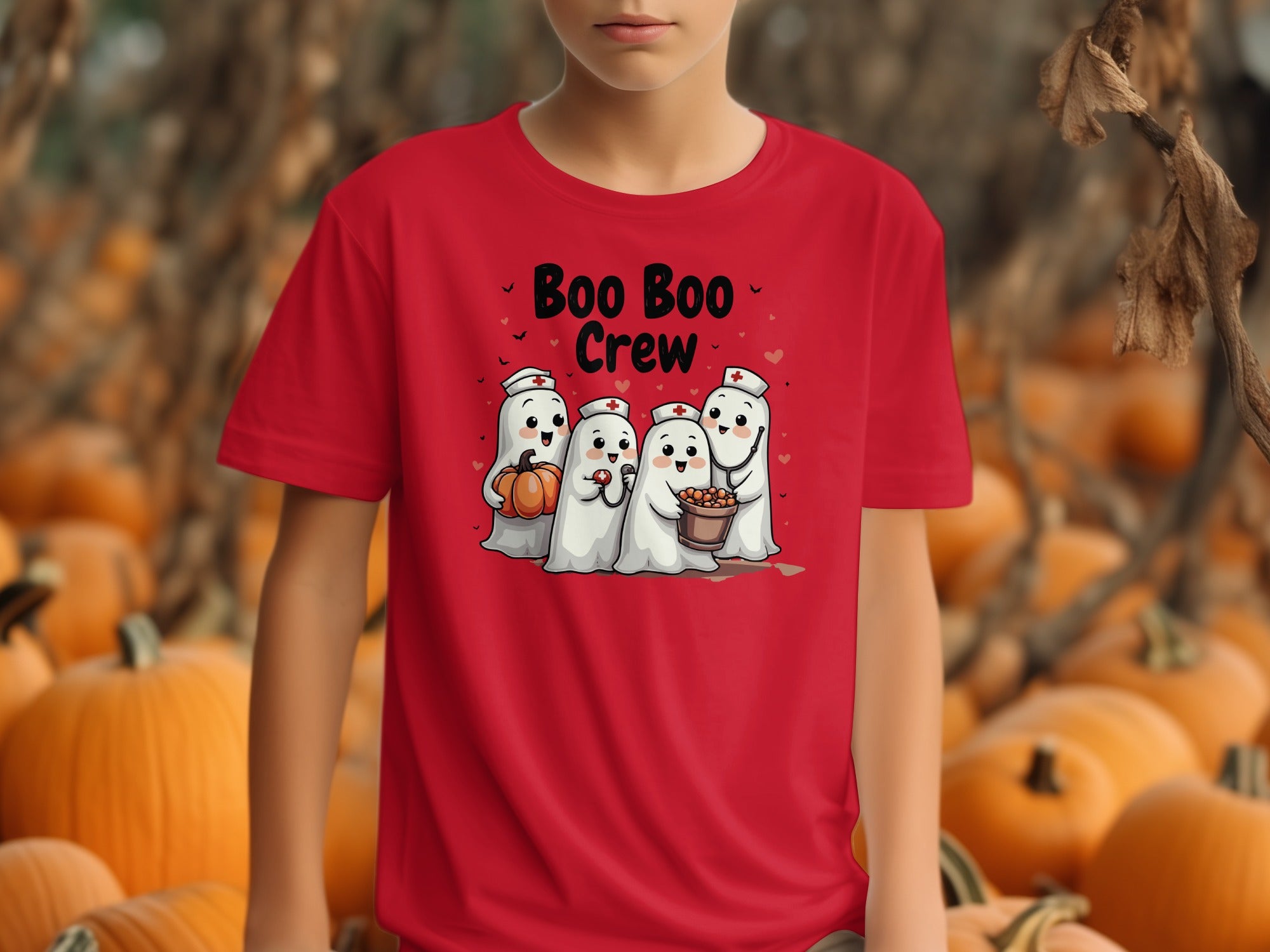 Boo Boo Crew Ghosts with Pumpkins Shirt product