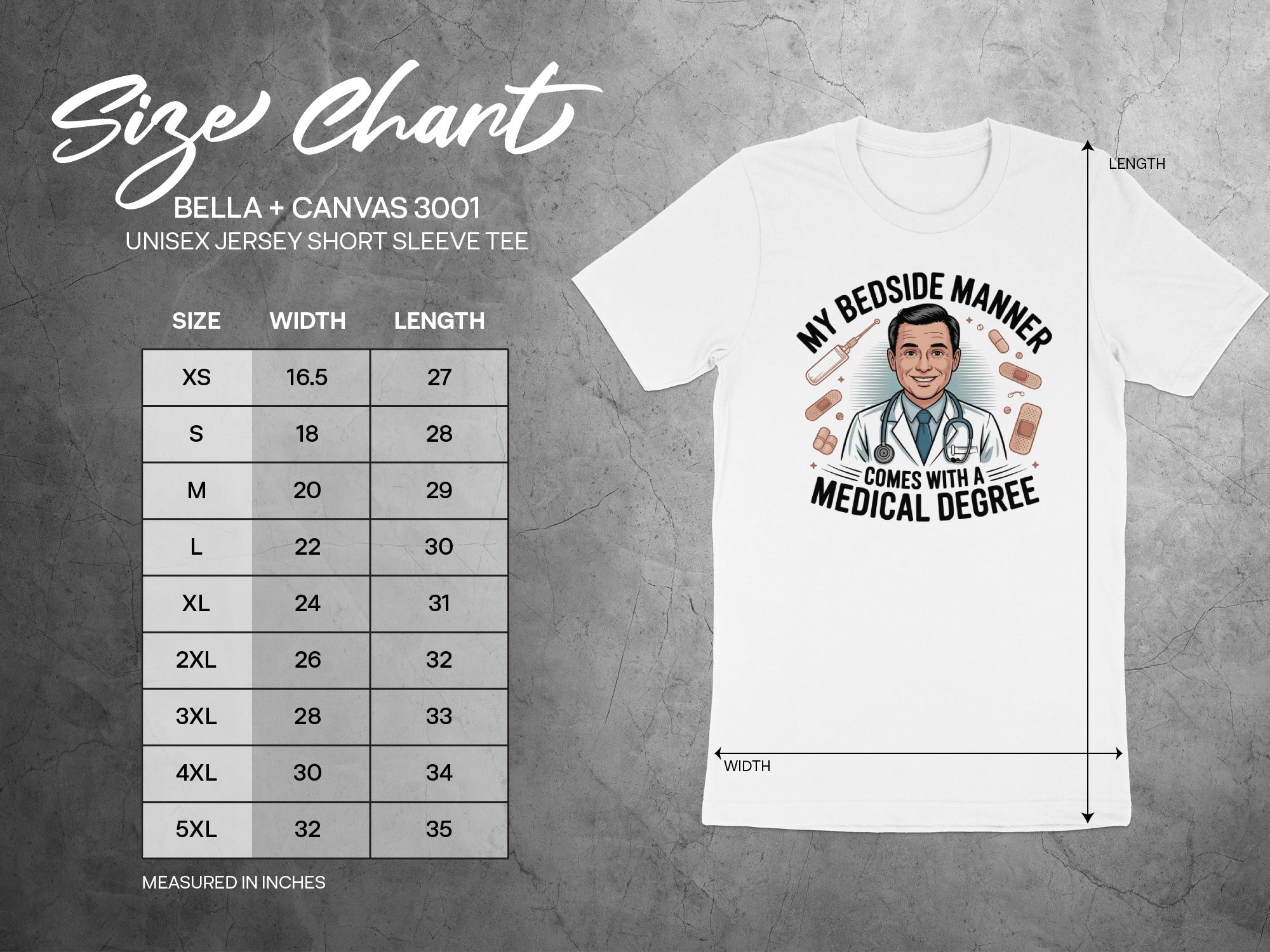 My Bedside Manner Medical Degree Tee Shirt product type