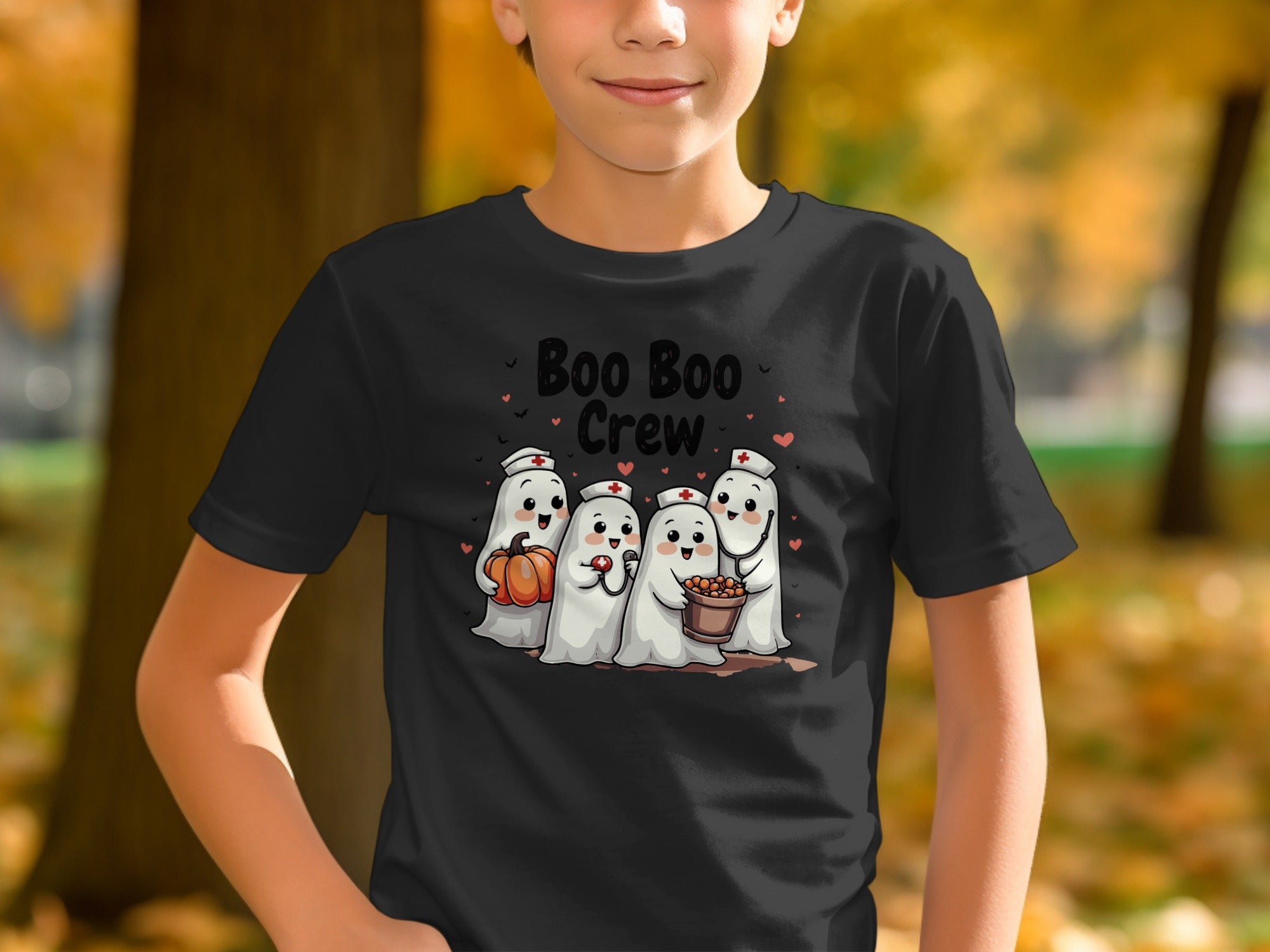 Boo Boo Crew Cute Ghosts Kids Halloween T-Shirt product