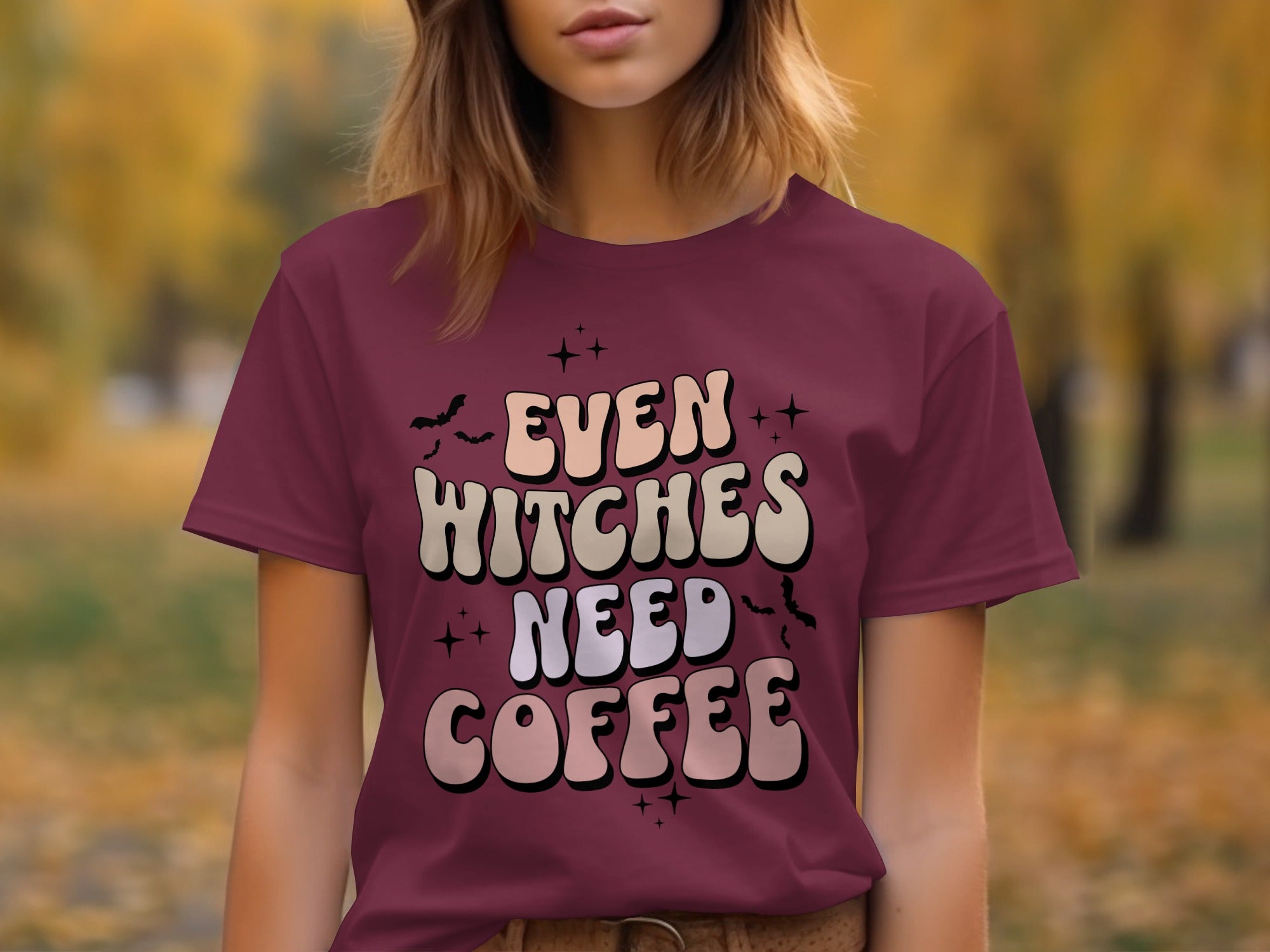 Even Witches Need Coffee Graphic Tee product