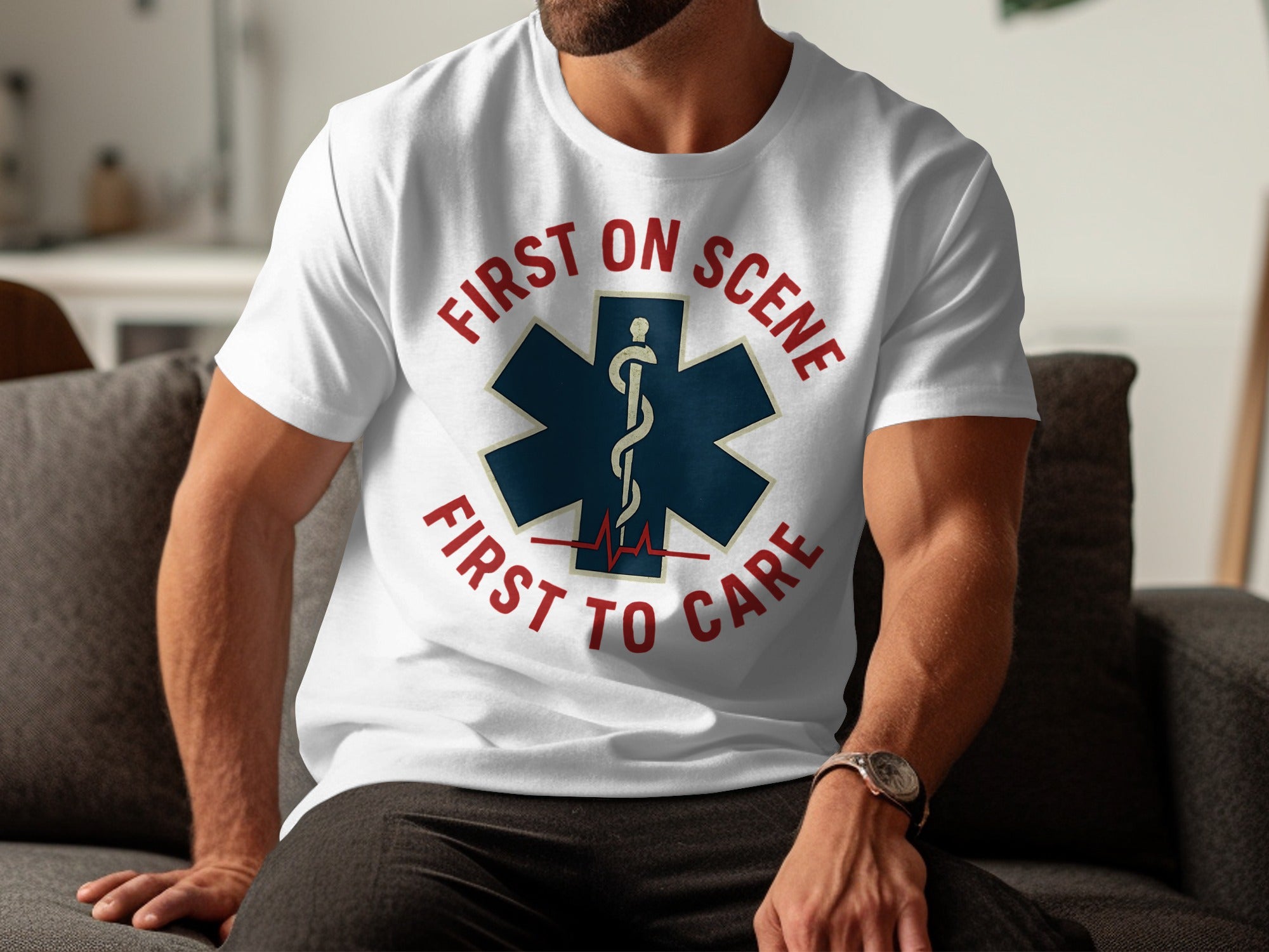First On Scene First To Care Graphic T-Shirt product