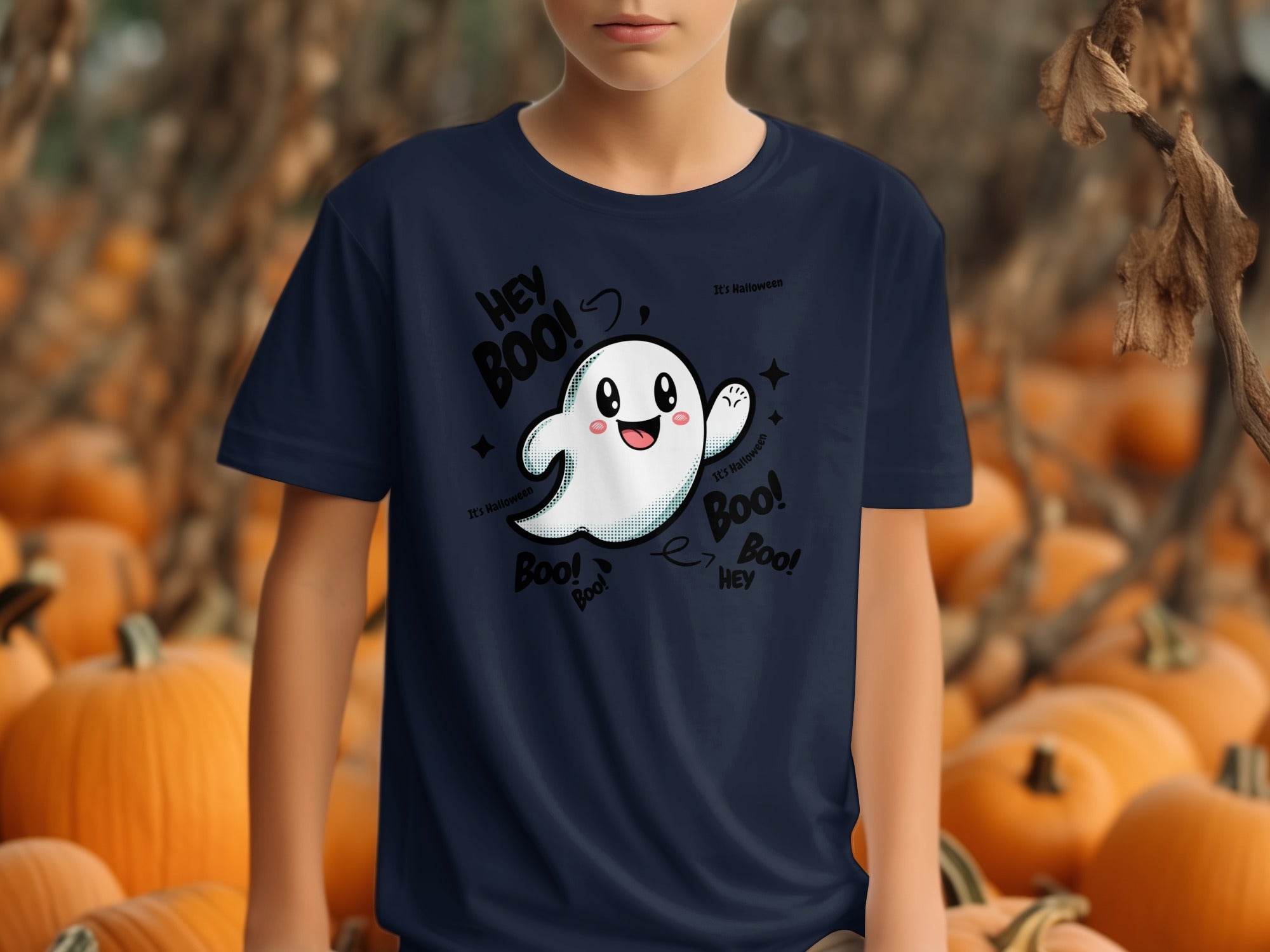 Ghost Design Hey Boo Boo Boo Printed T-shirt product