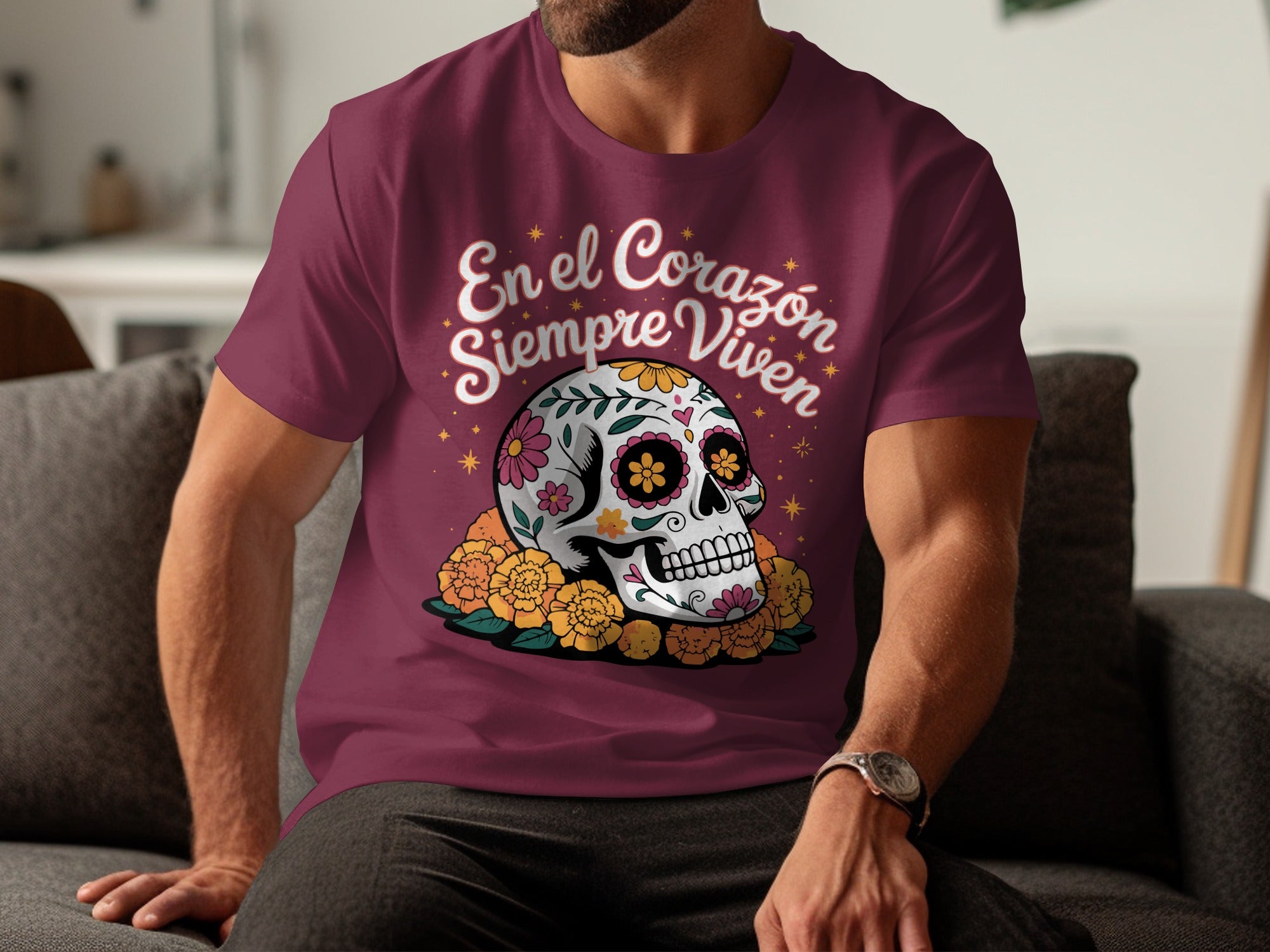 En el Corazón Siempre Viven Skull T-Shirt product