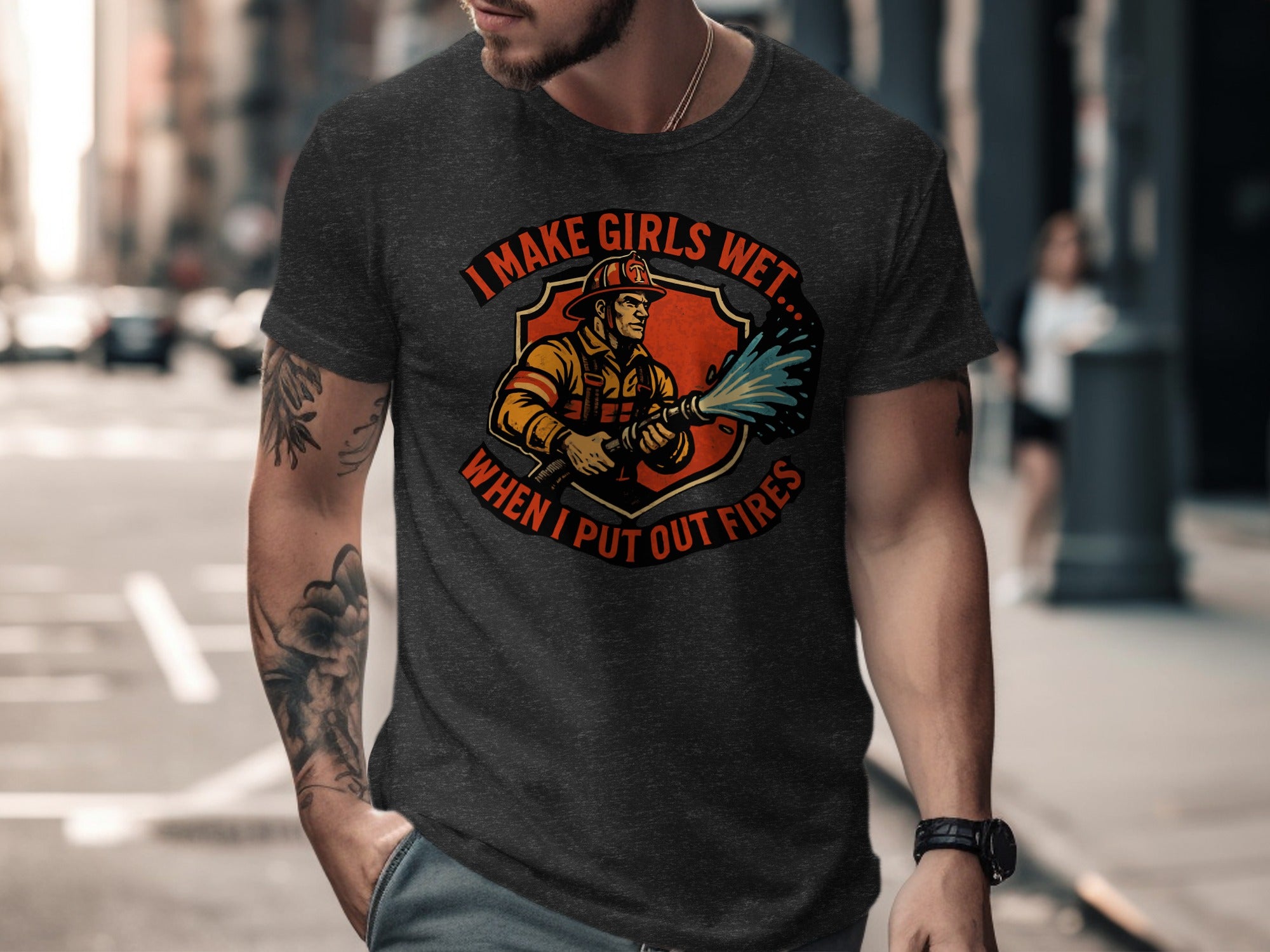 Firefighter Humor Shirt I Make Girls Wet Firefighter product type