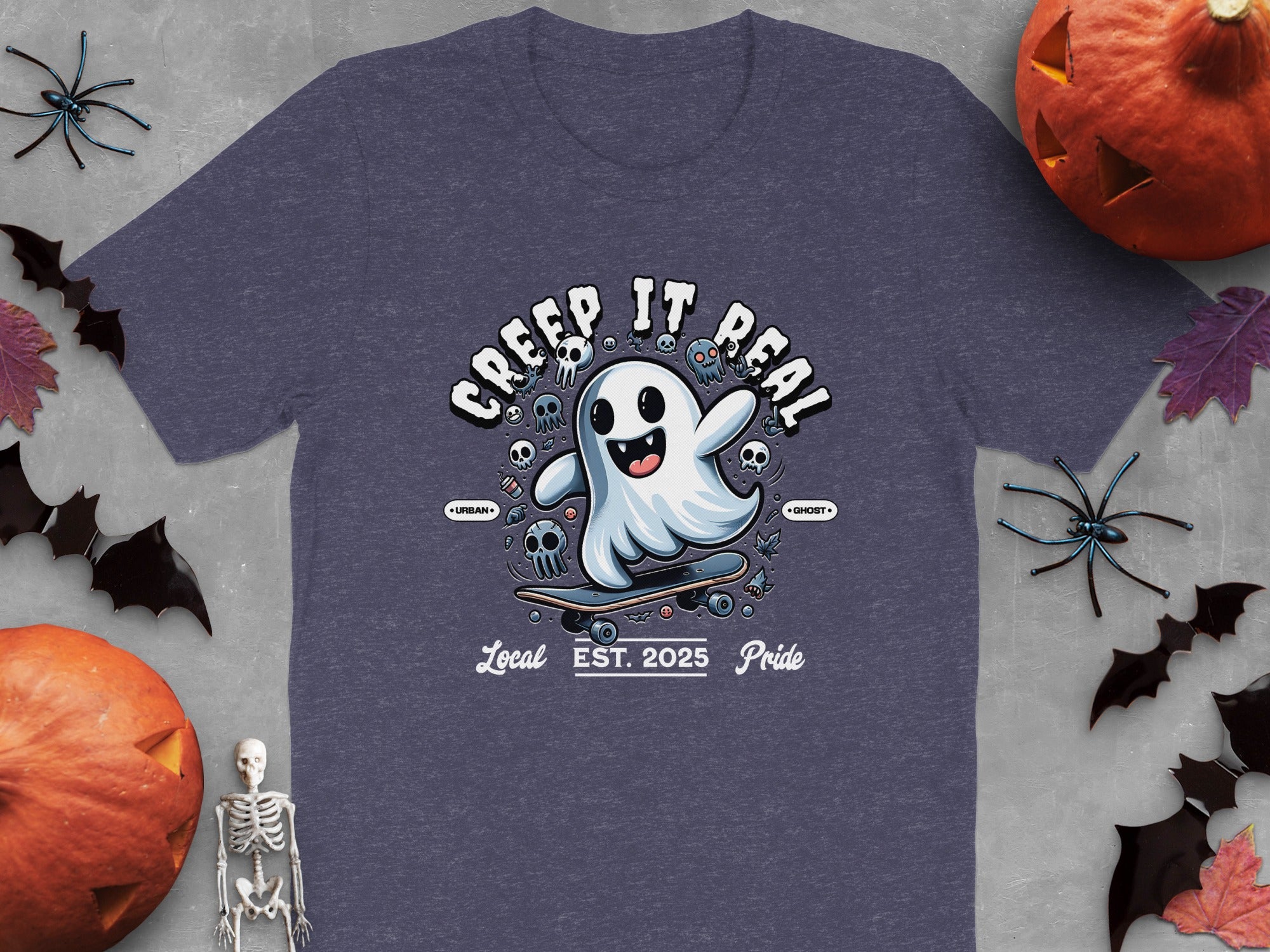 Creep It Real Ghost Graphic Halloween Themed Shirt product