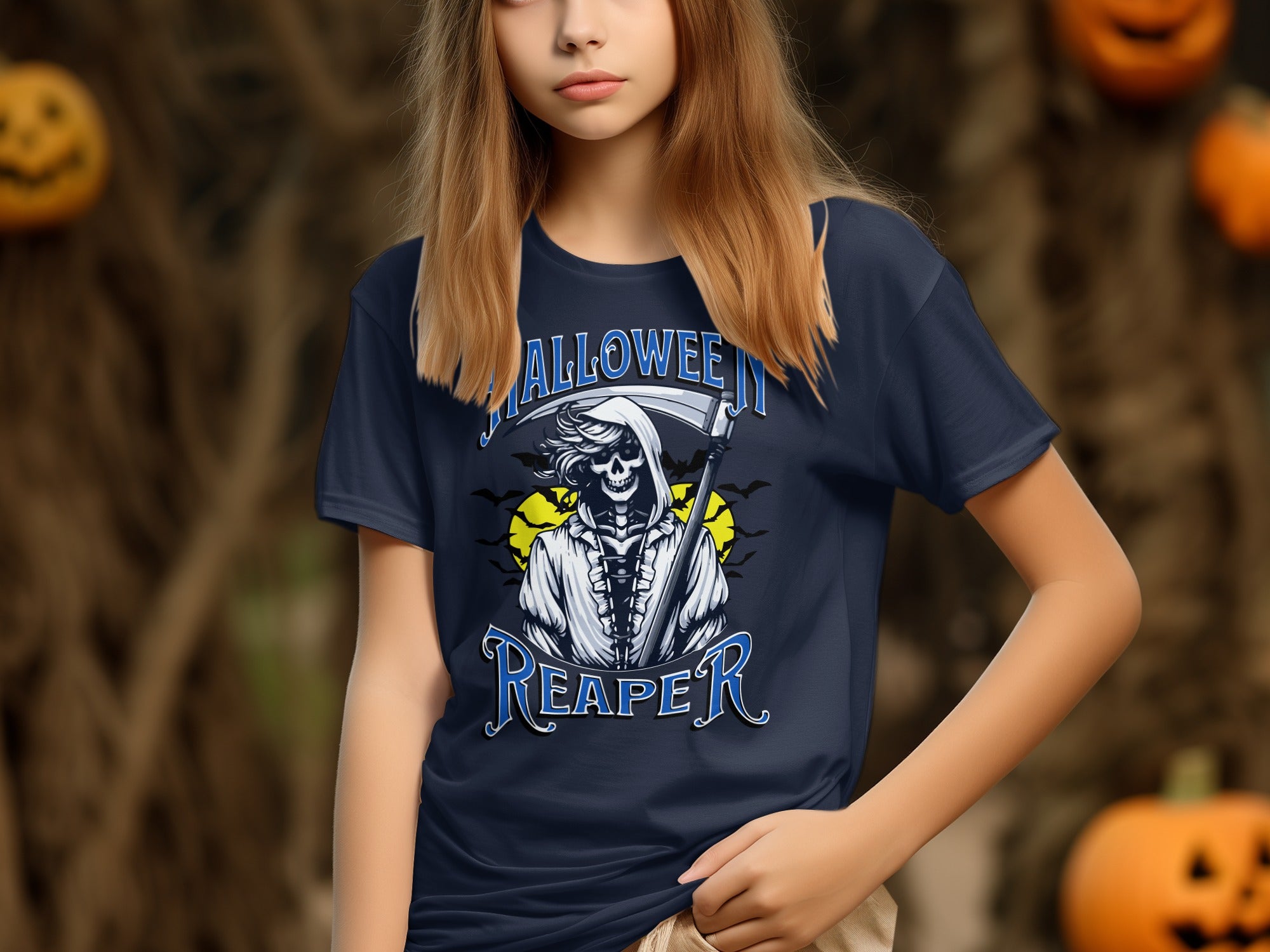 Halloween Reaper Graphic Tee for the Perfect Look product
