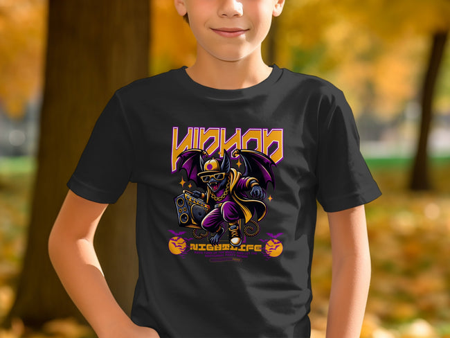 Warrior Retro Gamer Design on Black Youth Shirt product