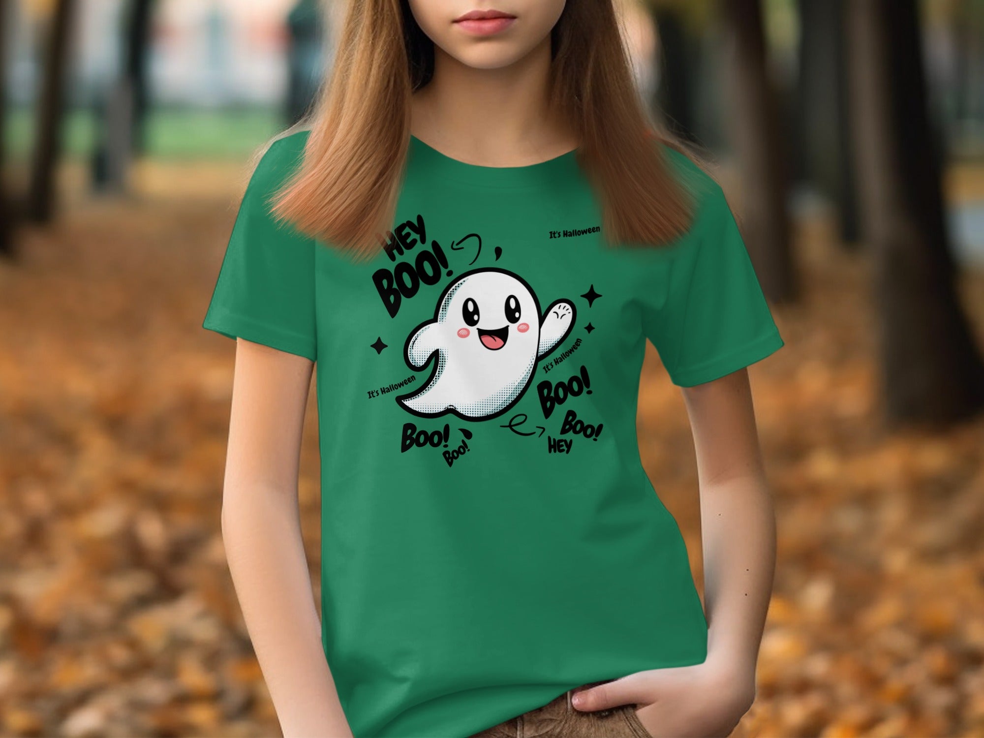 Cute Ghost Hey Boo Festive Halloween T-Shirt product