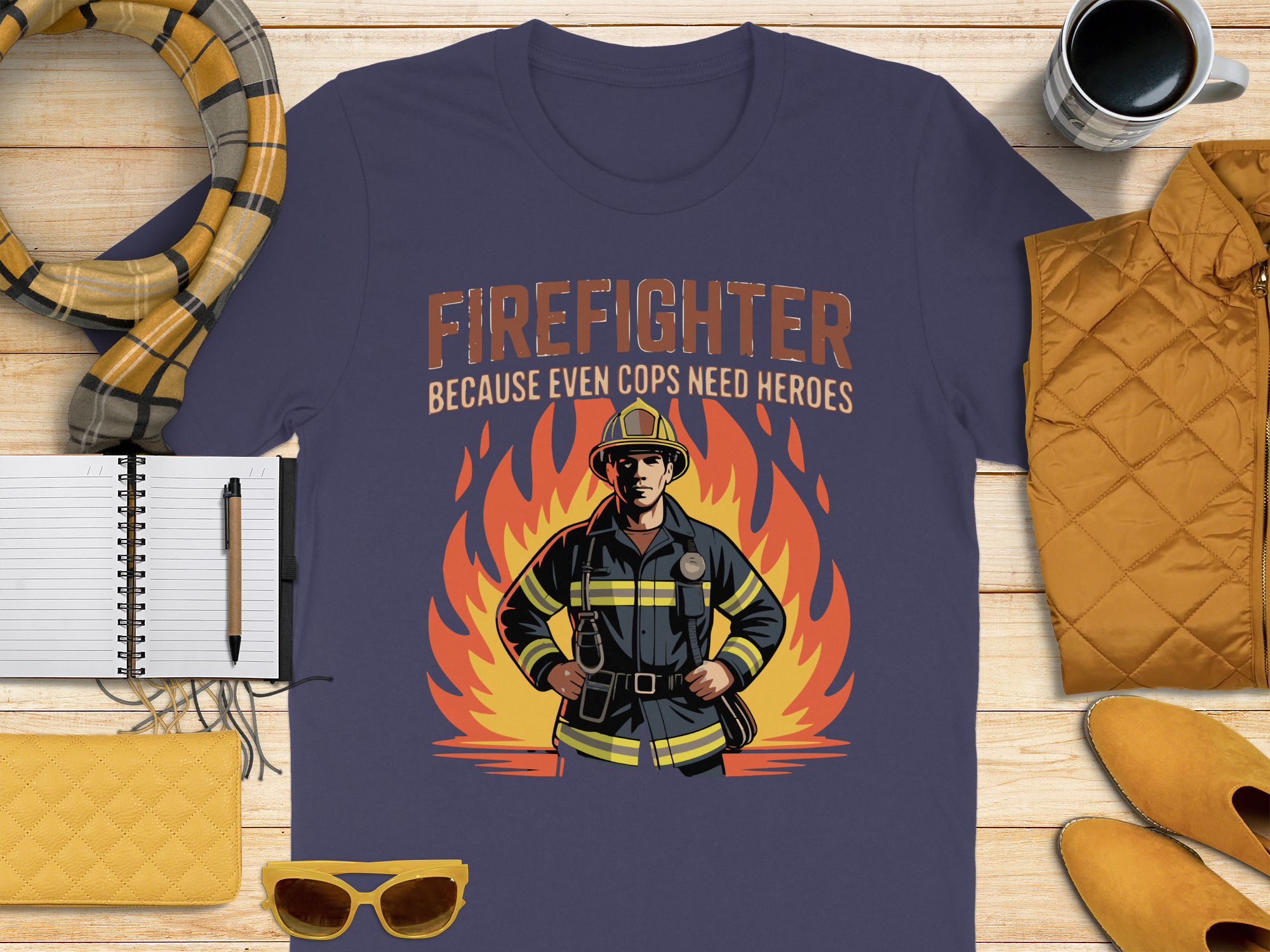 Firefighter Even Cops Need Heroes Graphic Shirt product