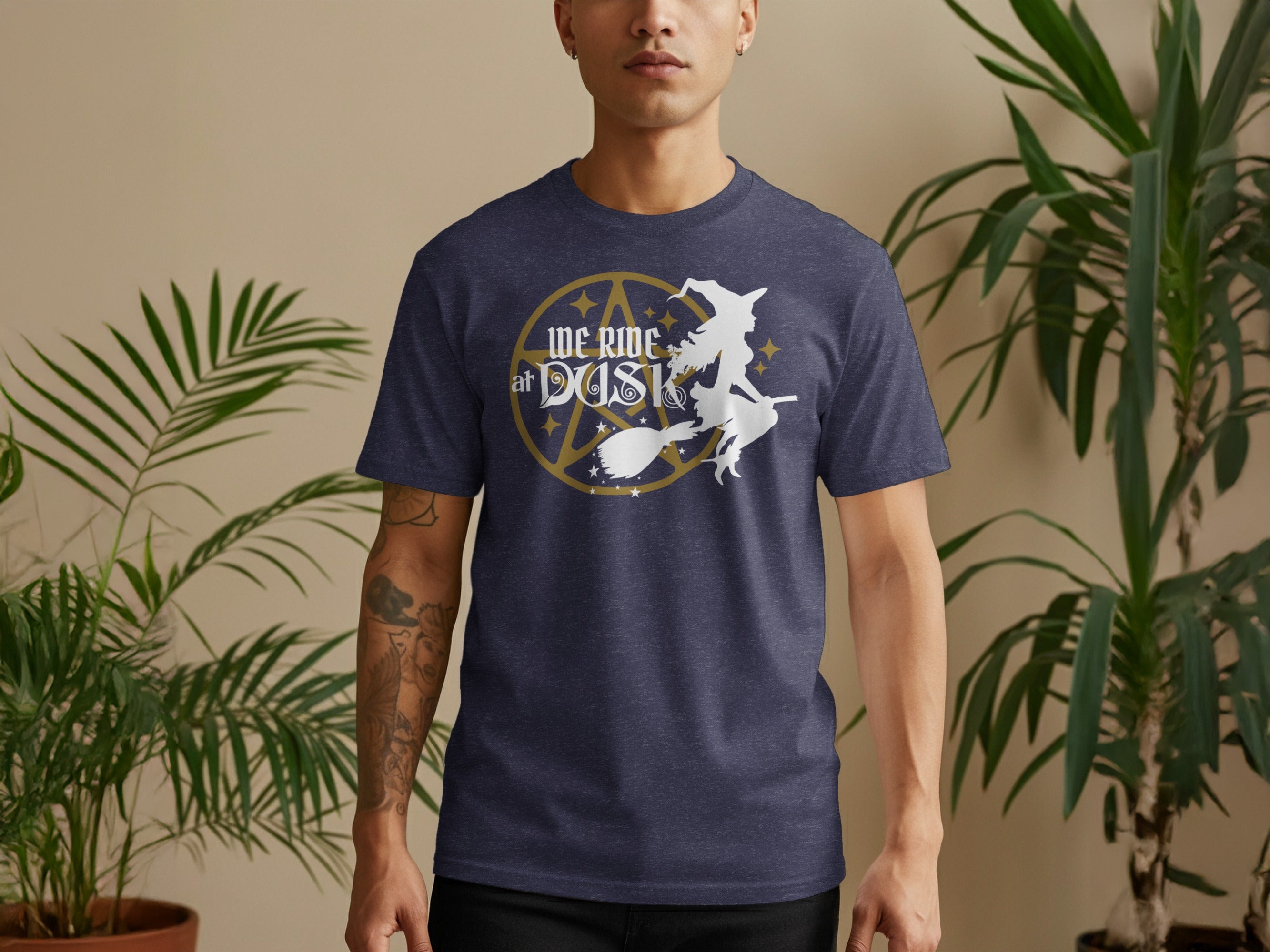We Ride at Dusk Witch and Unicorn Silhouette Shirt product