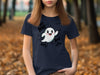Hey Boo Ghost Halloween Themed Custom T-Shirt Product