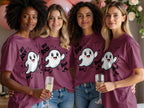 Cute Ghost Hey Boo Printed Halloween T-shirt product