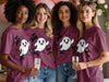 Cute Ghost Hey Boo Printed Halloween T-shirt product