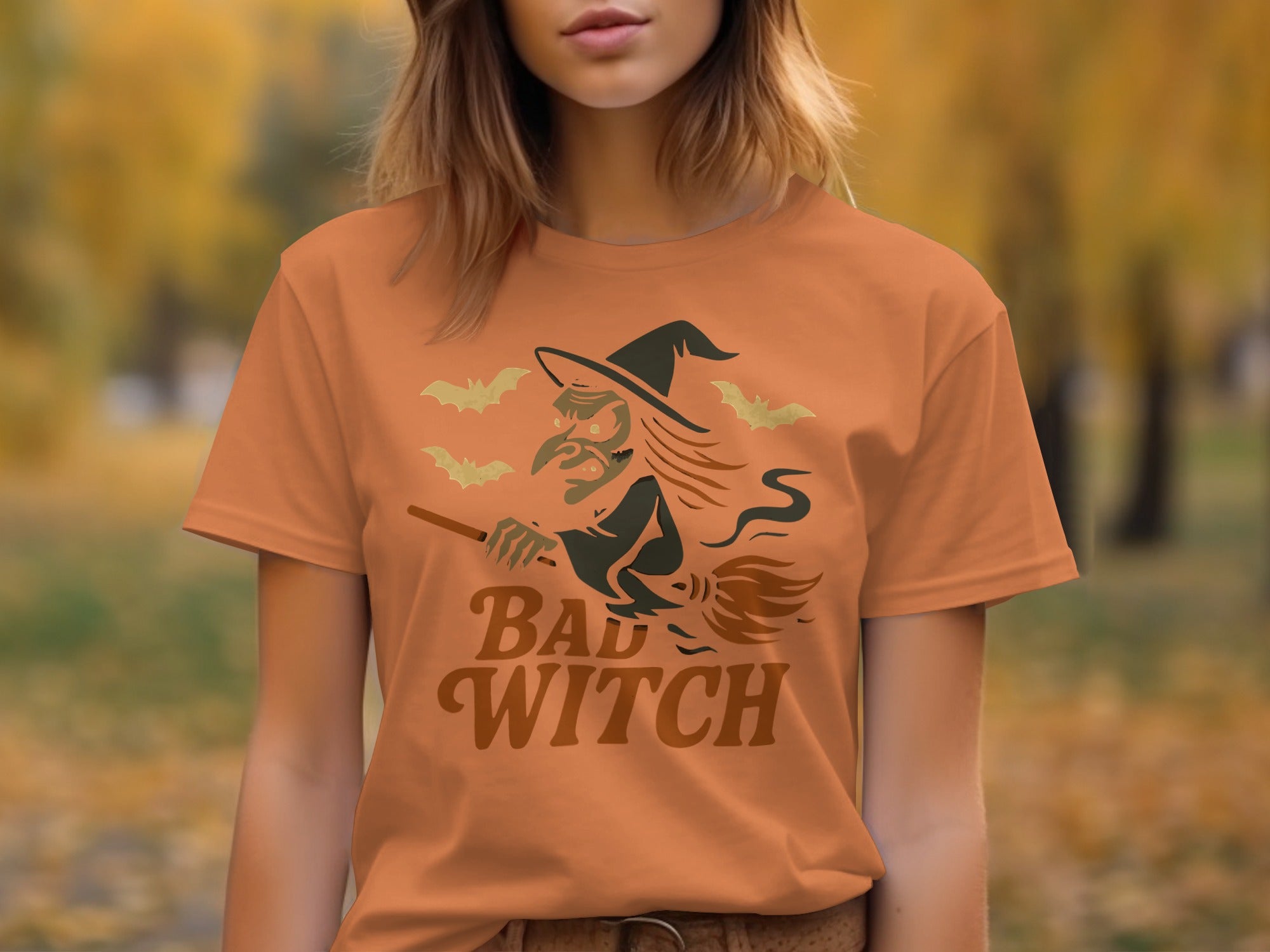 Bad Witch Graphic Halloween T-shirt for Women product