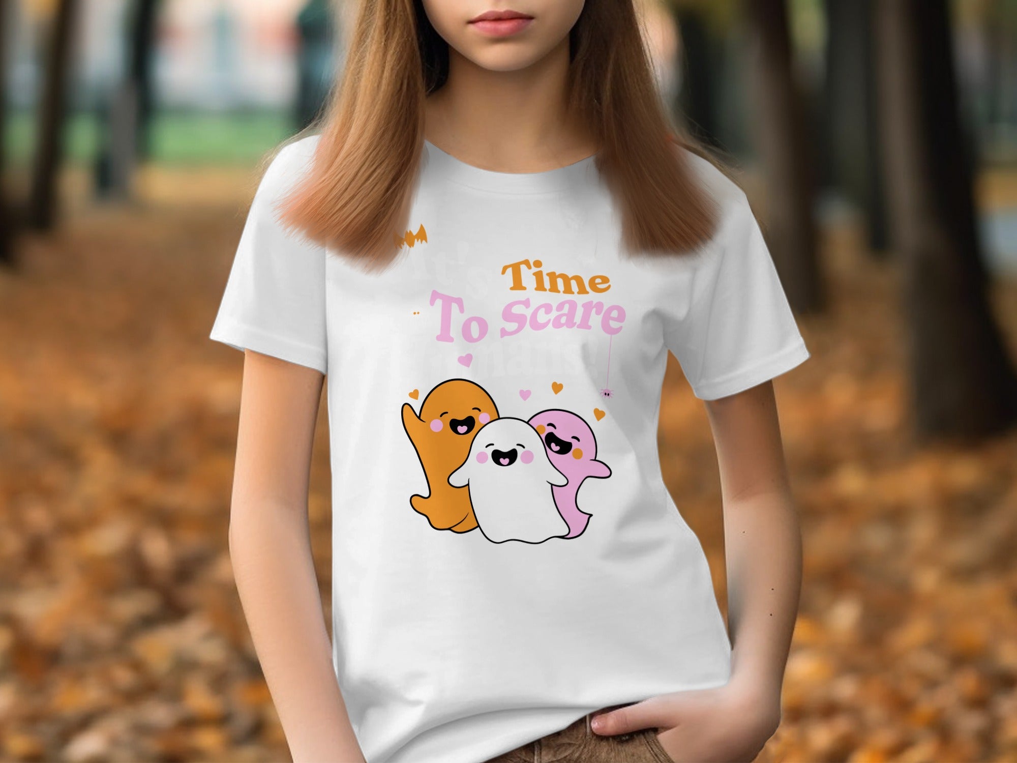 Time to Scare Cute Ghosts Graphic Tee product type