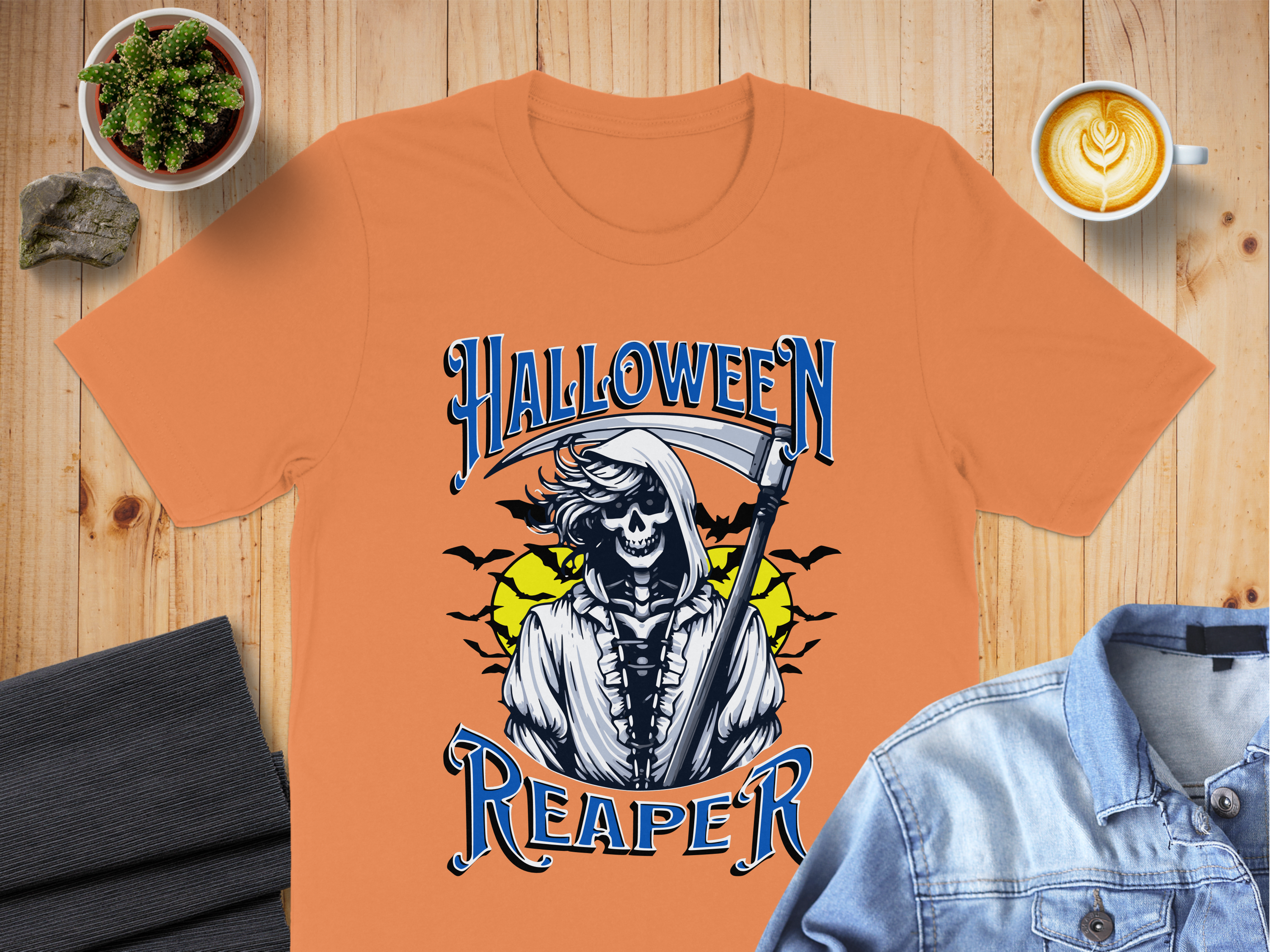 Halloween Reaper Graphic Tee Shirt product type