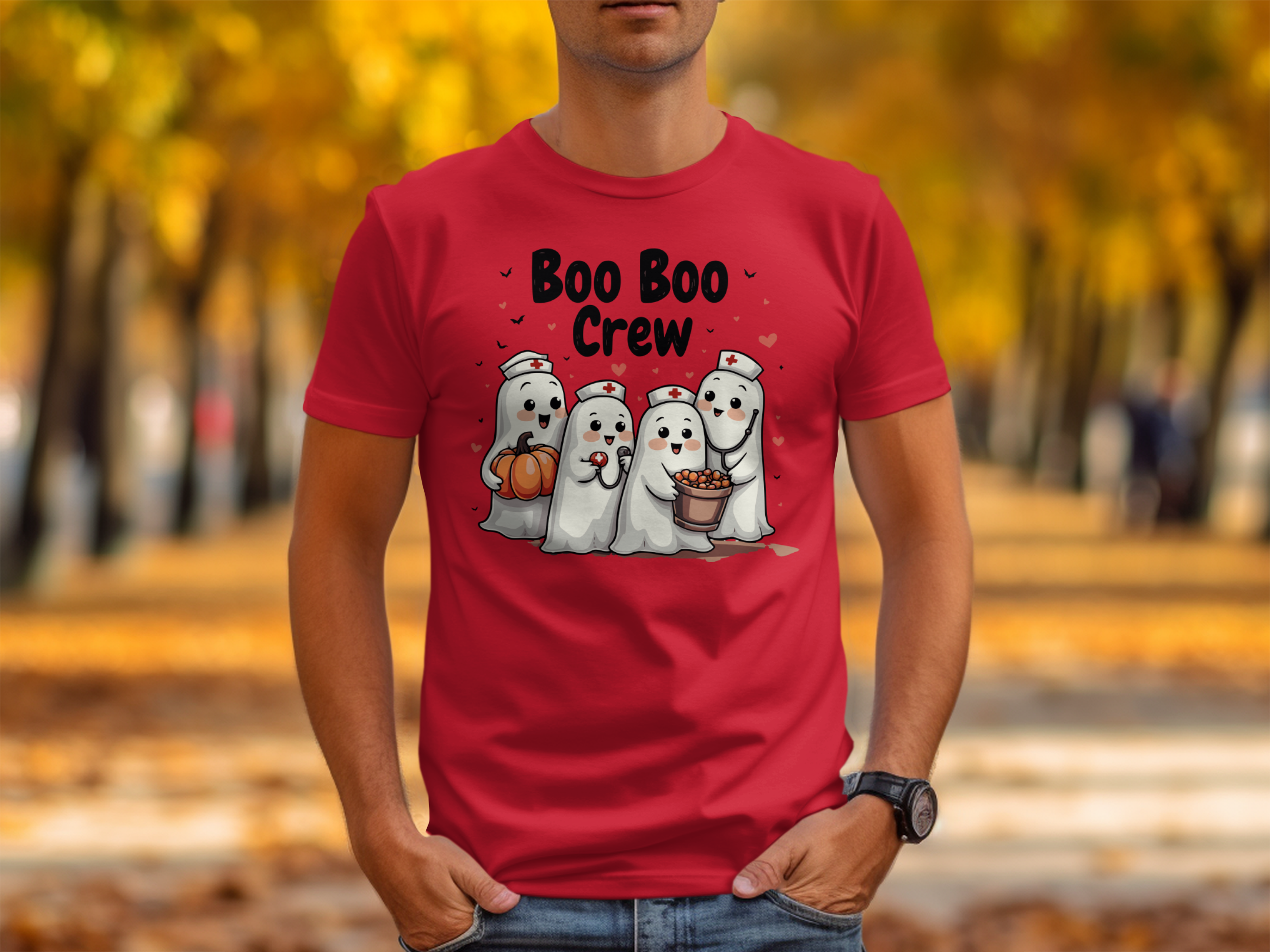 Boo Boo Crew Cute Ghosts Halloween T-Shirt product