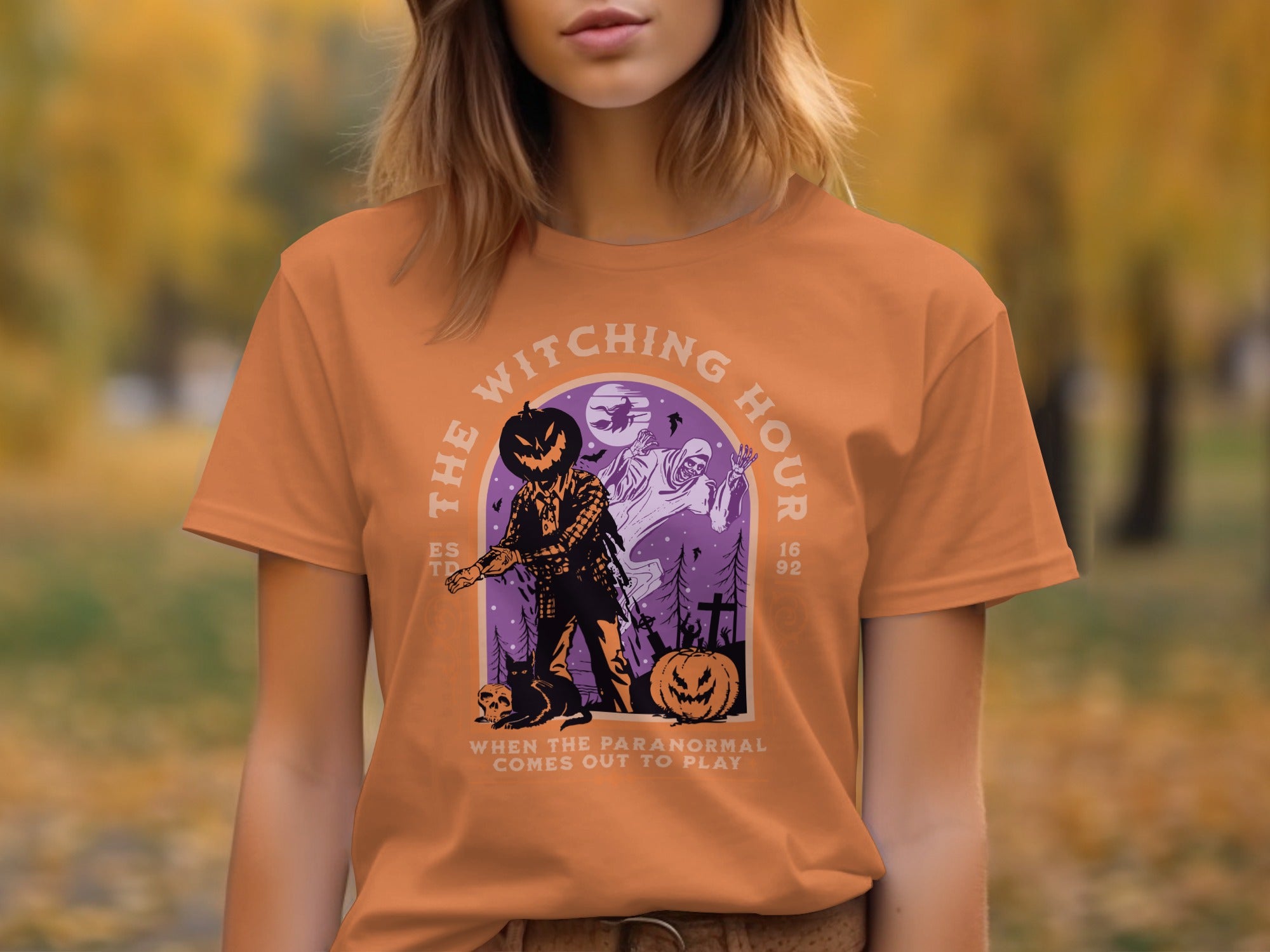 The Witching Hour Halloween Pumpkin T-shirt product