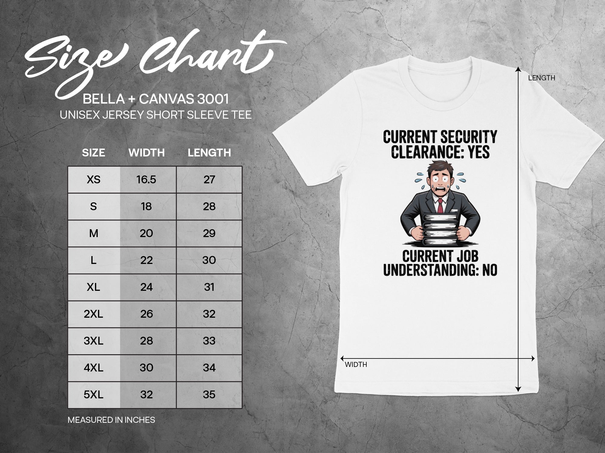 Current Security Clearance Yes Current Job T-shirt product
