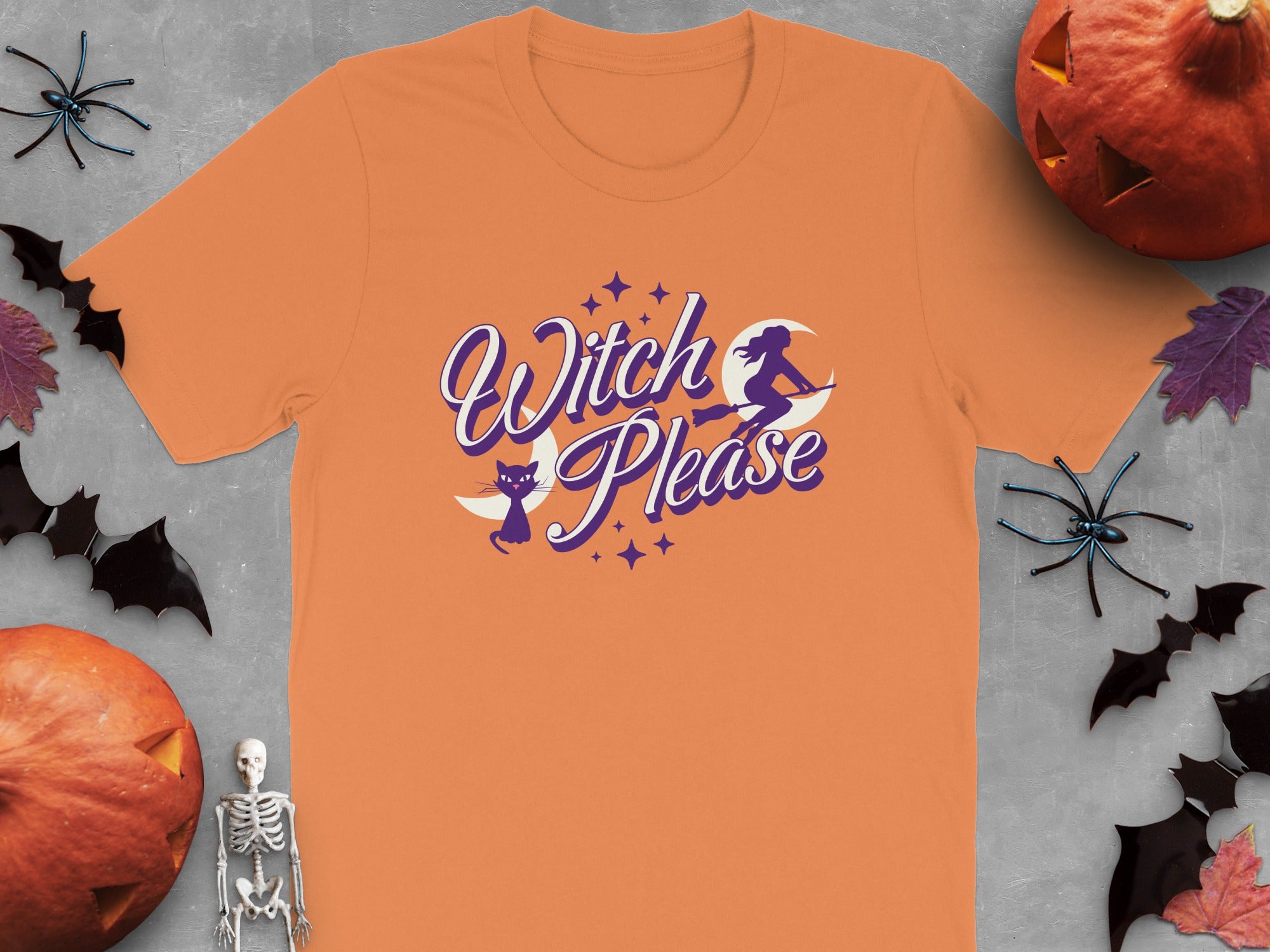 Witch Please Halloween Witchy Cat Theme T-shirt product