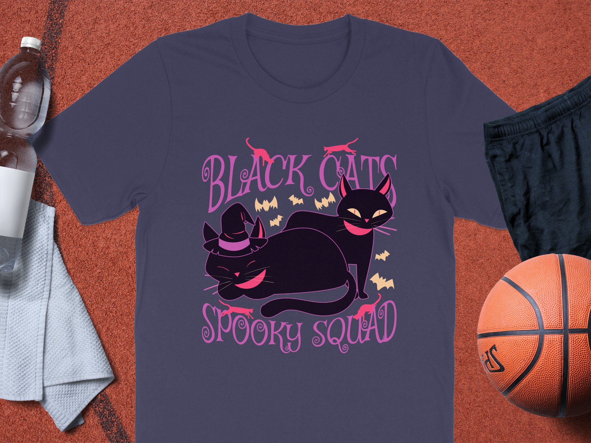 Black Cats Spooky Squad Graphic T-Shirt product type