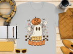Stay Spooky Cute Halloween Design with Ghost and Pumpkin T-Shirt