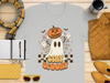 Stay Spooky Cute Halloween Design with Ghost and Pumpkin T-Shirt