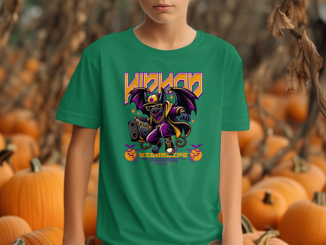 Vibrant Comic Style Purple Winged Creature Shirt product