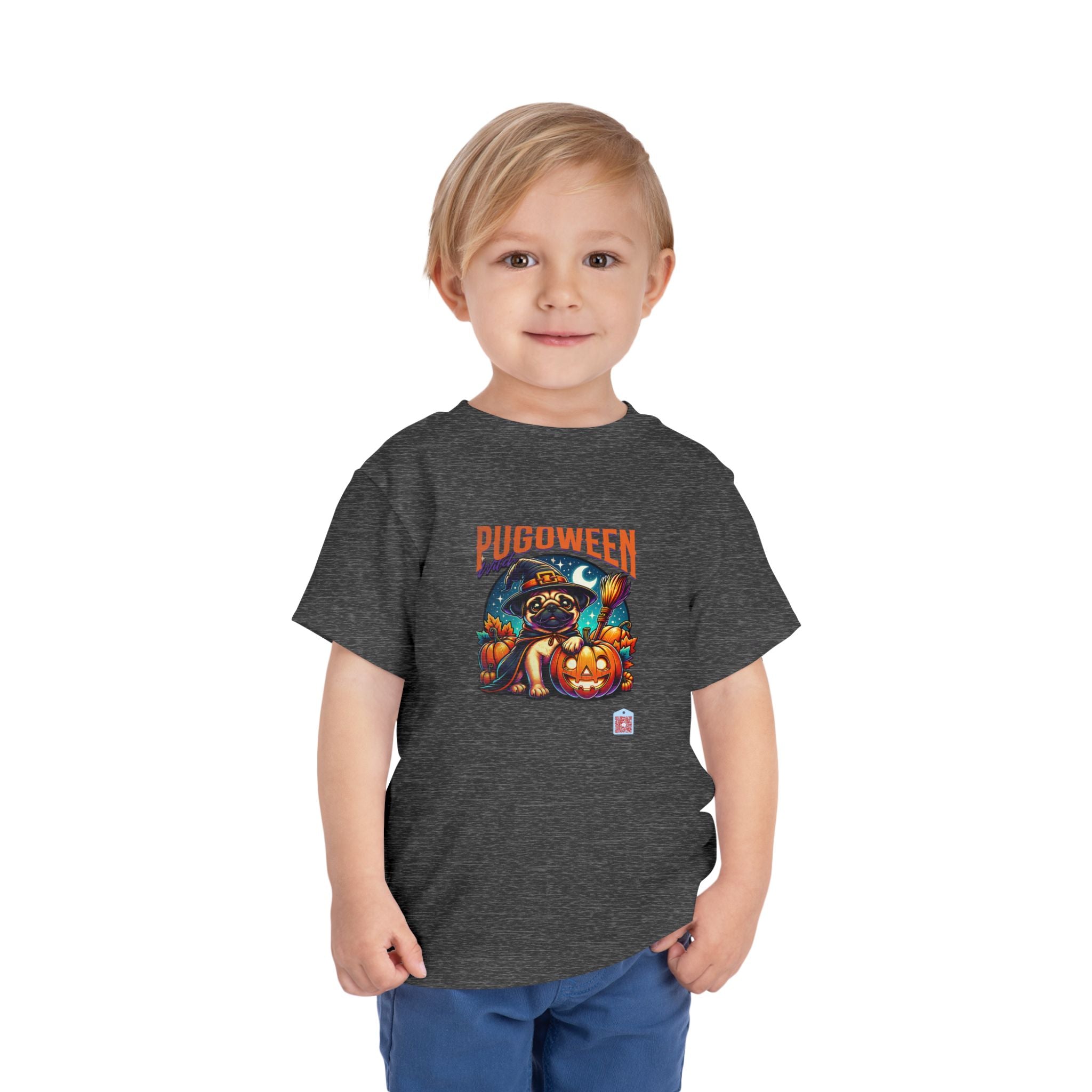 Pugoween Witch Halloween Design Cute Pug Puppy T-Shirt