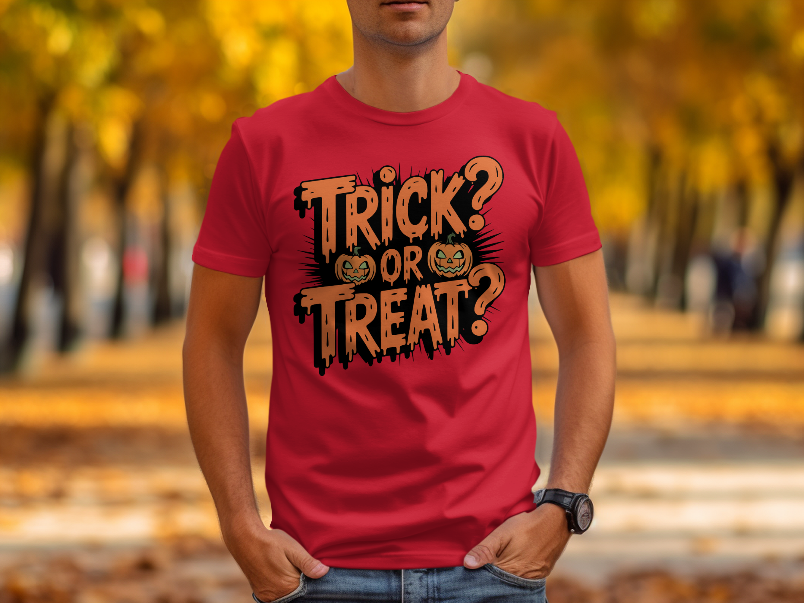 Trick or Treat Halloween Design Men's T-Shirt Product