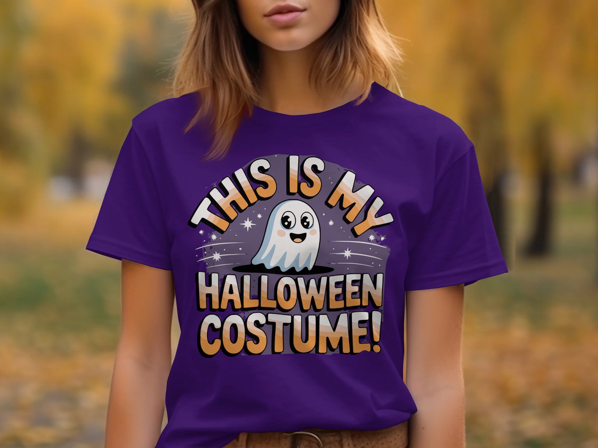 Fun Halloween T-shirt with Cute Ghost Costume product type