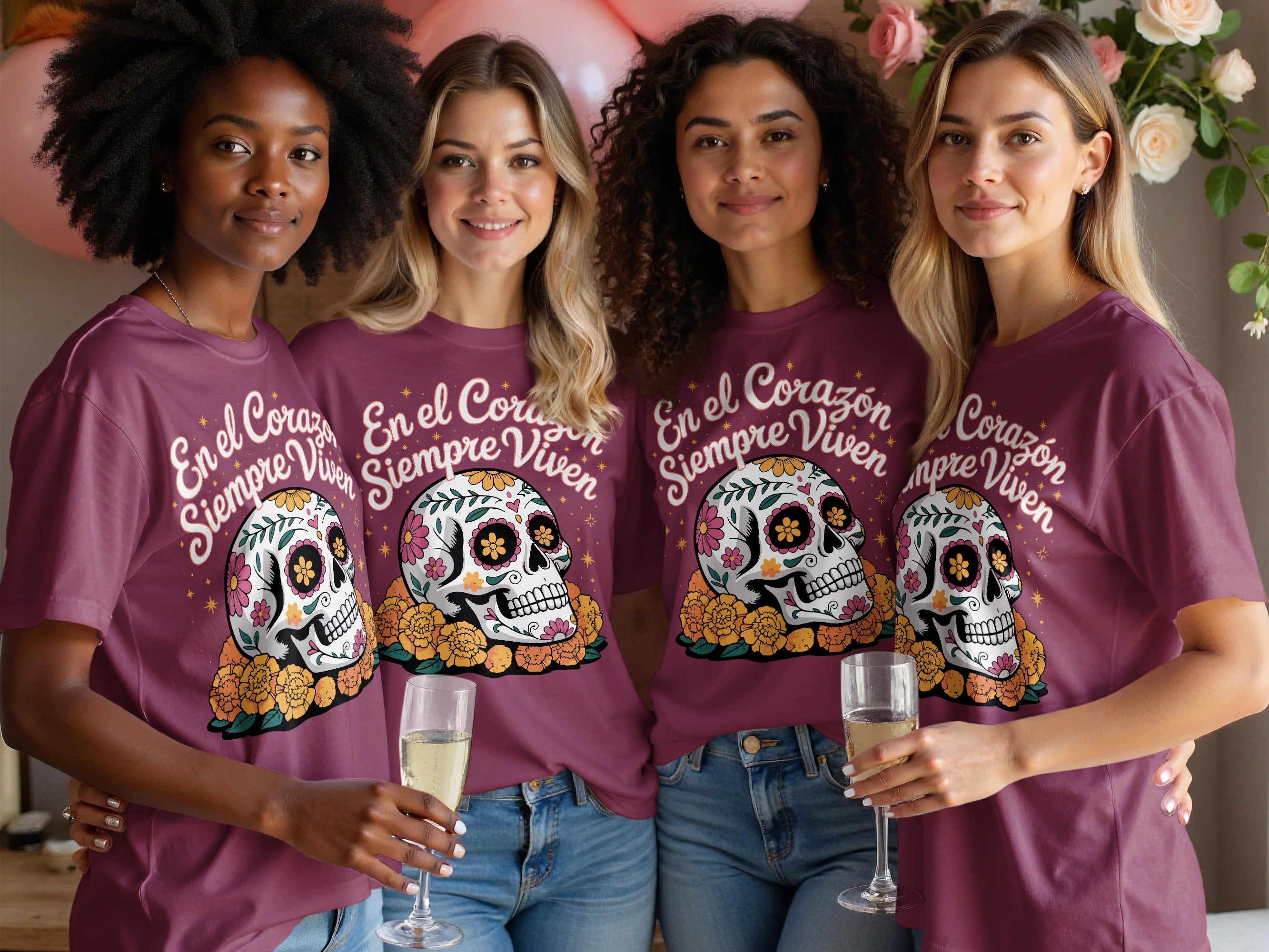 En el Corazón Siempre Viven Skull Graphic Tee product