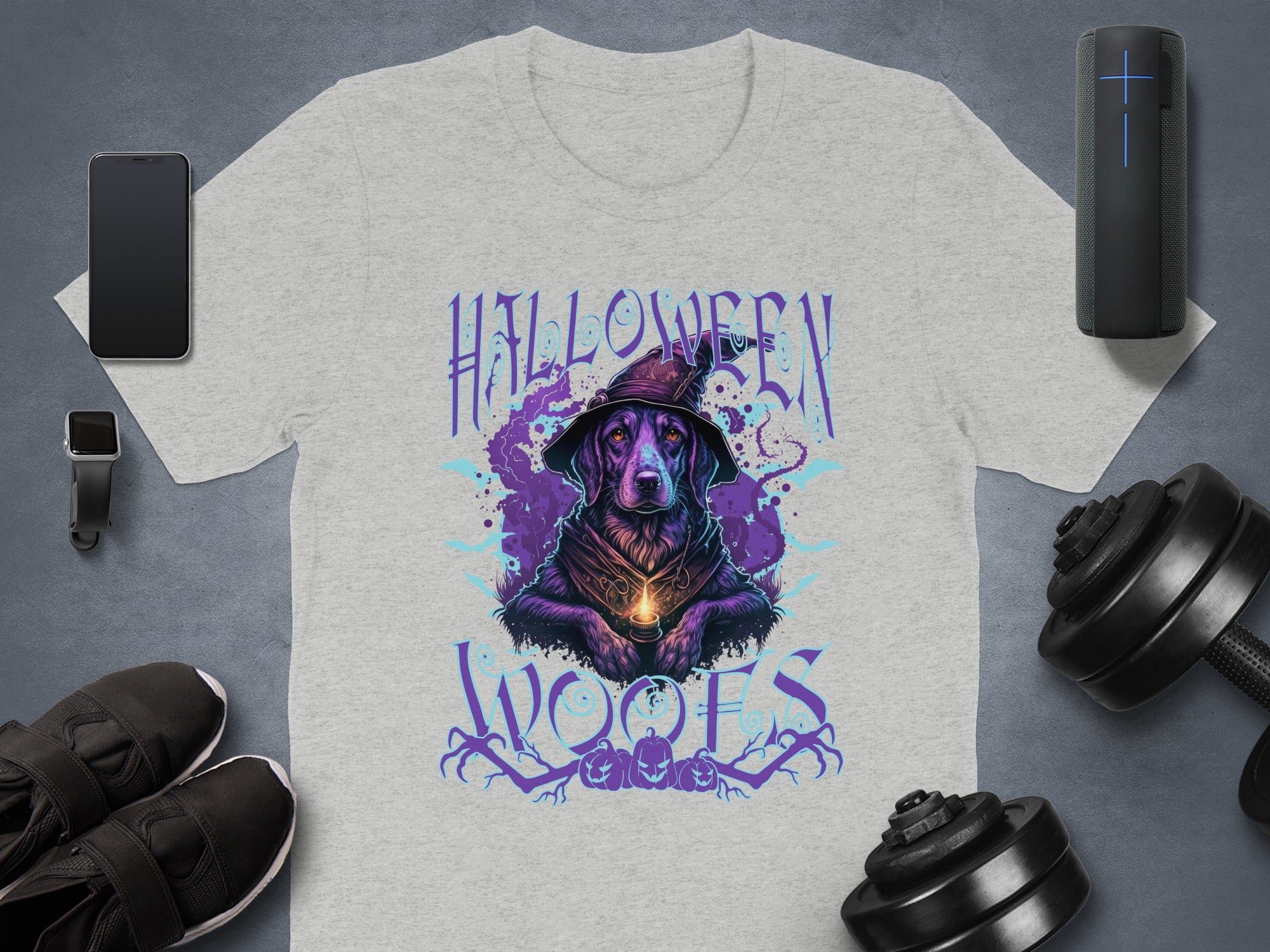 Halloween Woofs Witch Dog Graphic T-Shirt product type