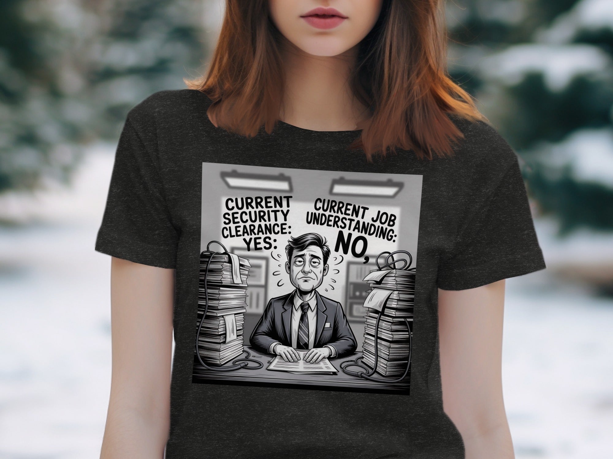 Hilarious Confused Worker Graphic Tee Shirt product