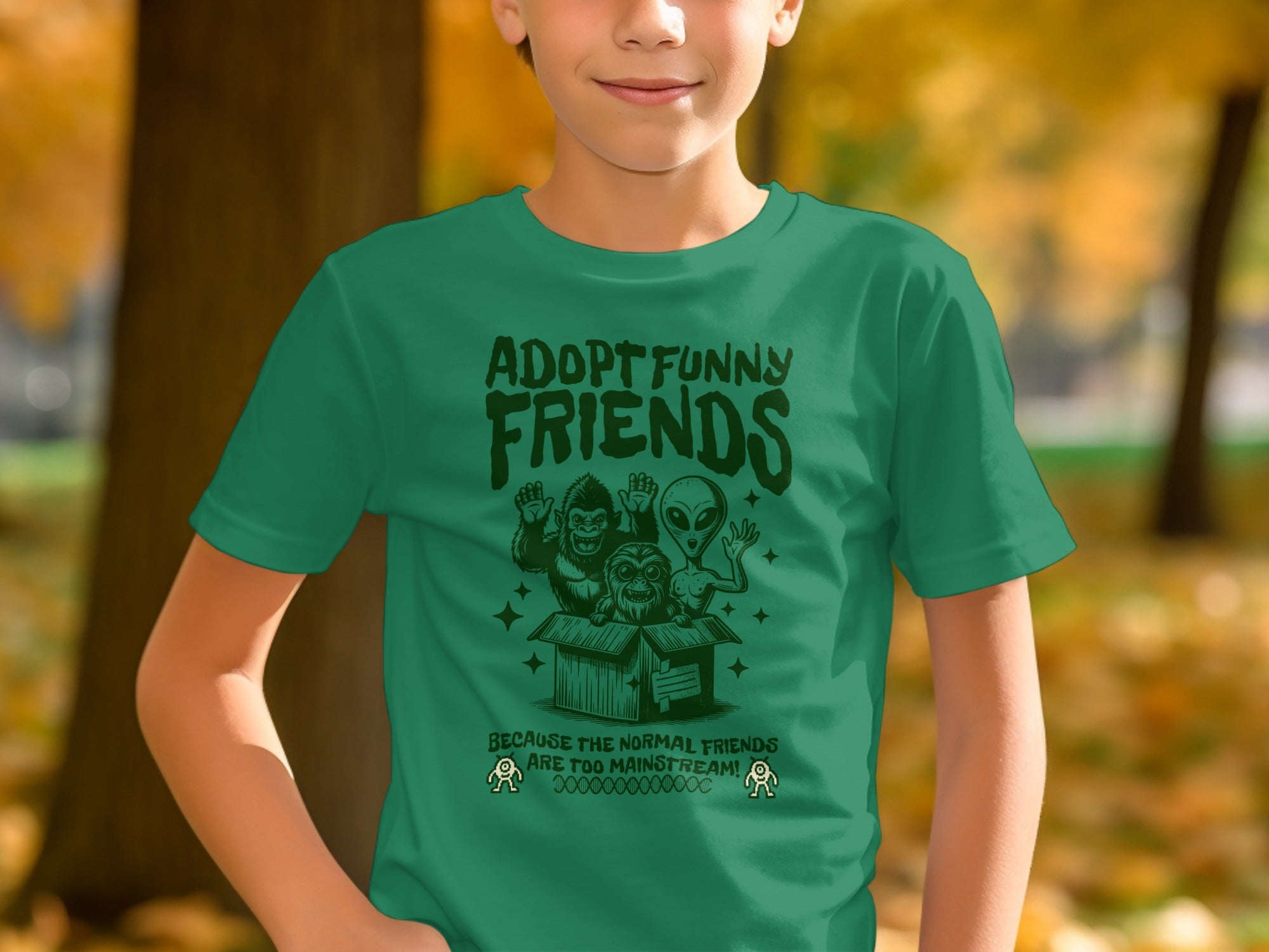 Adopt Funny Friends Graphic Kids T-shirt product type