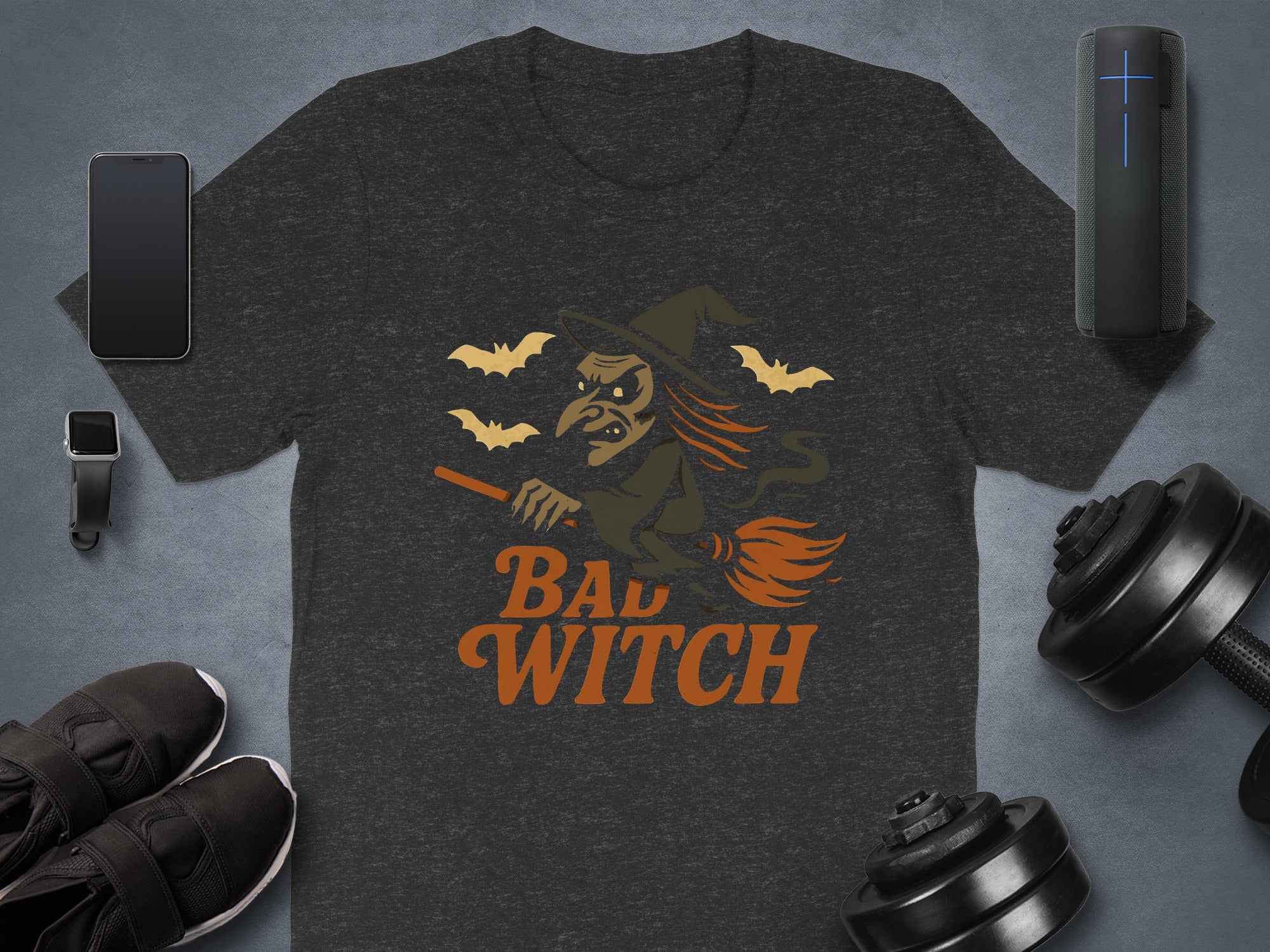 Funny Halloween Witch Riding Broomstick T-shirt product type