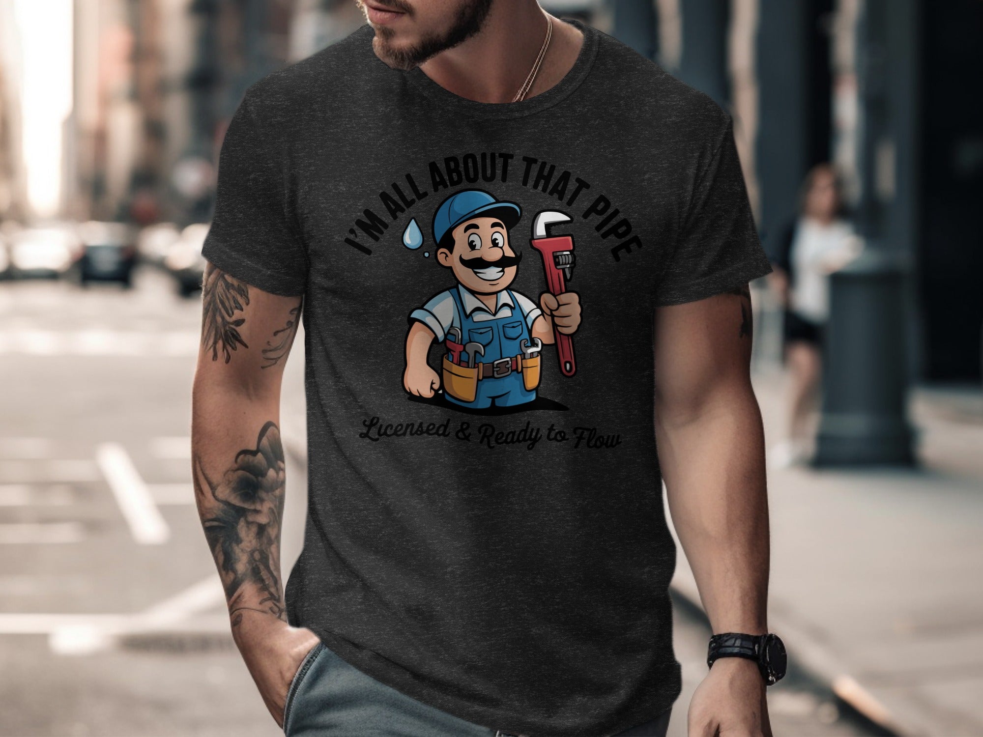 I'm All About That Pipe Licensed Ready Flow t-shirt