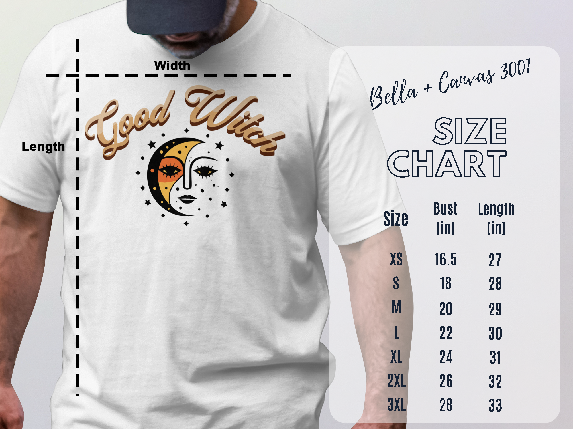 Good Witch Graphic Moon and Stars Design Shirt product