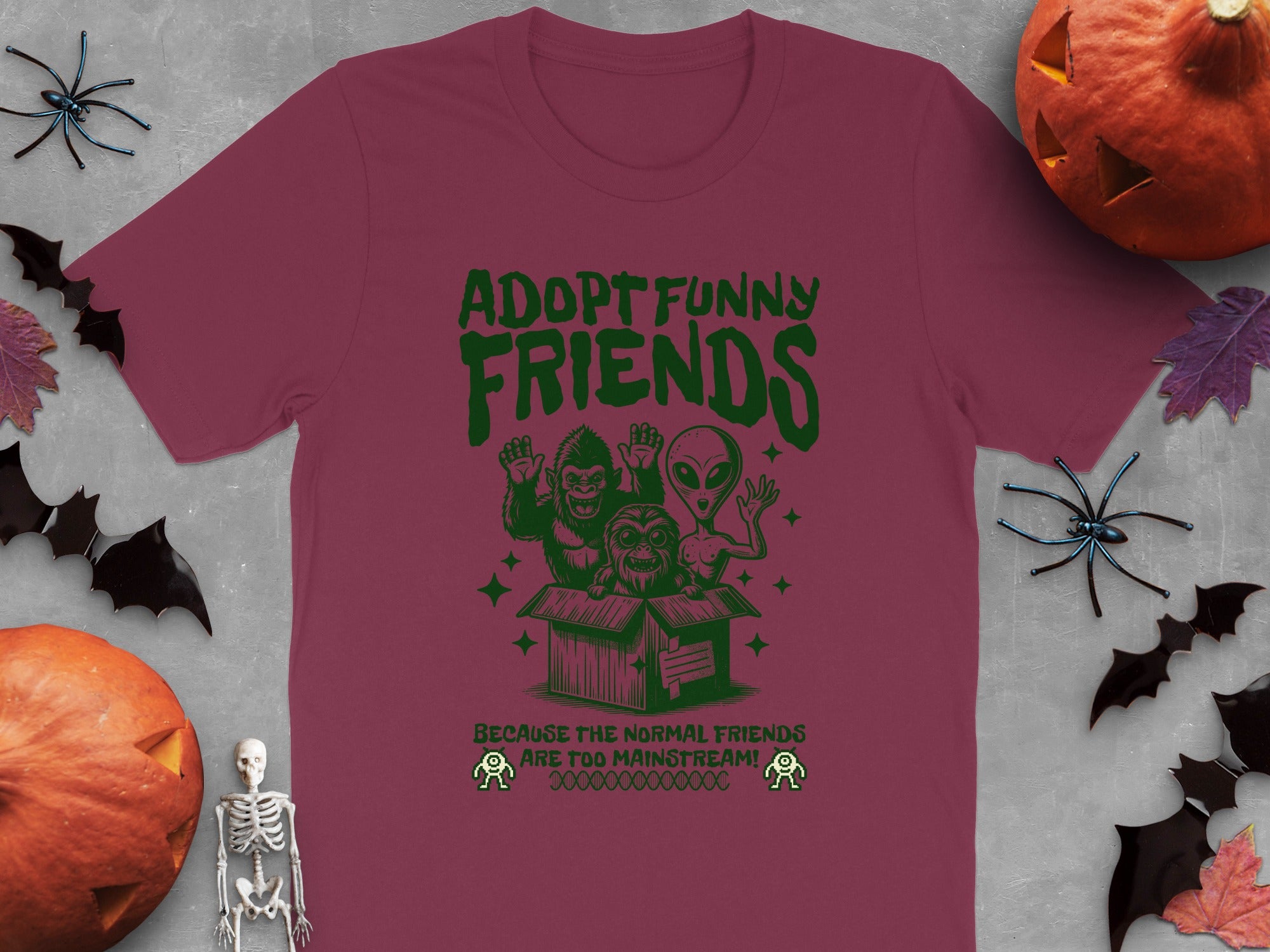 Adopt Funny Friends Unique Halloween T-shirt product type