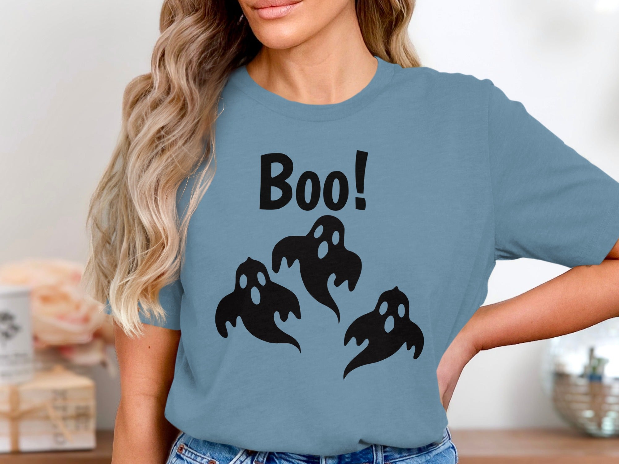 Boo Ghosts Design Short Sleeve T-shirt product