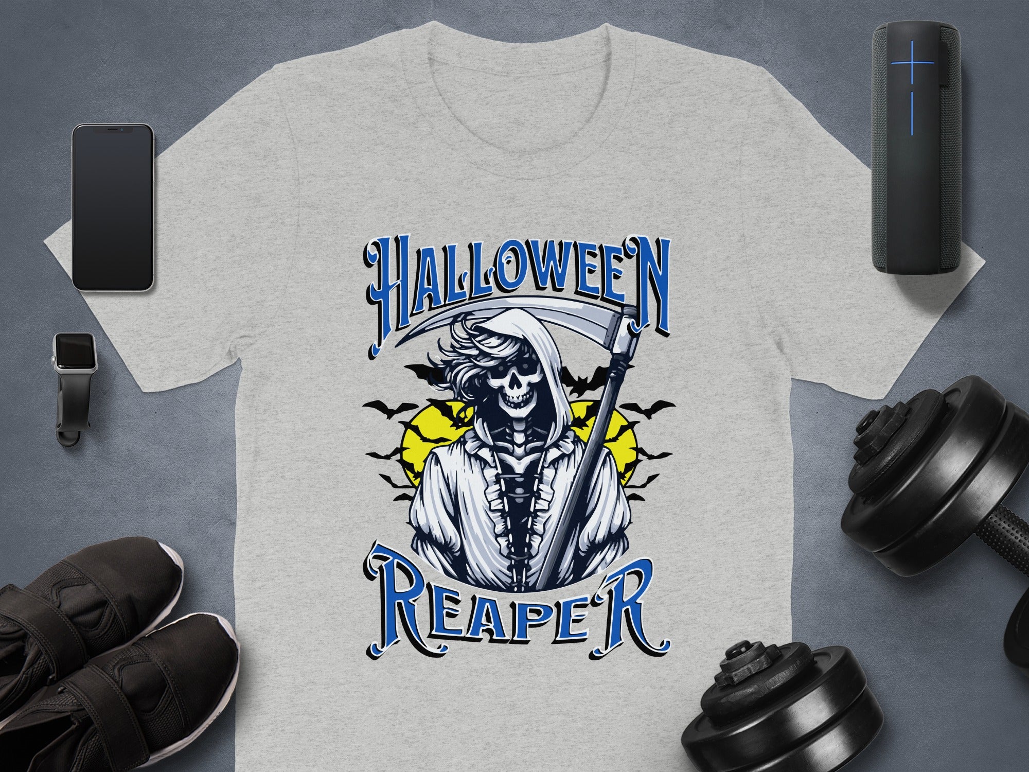 Spooky Halloween Reaper Graphic Tee Shirt product type