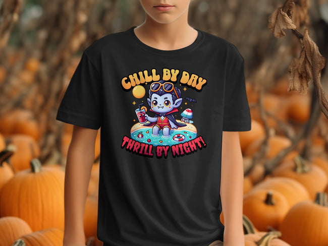 Chill By Day Thrill By Night Pumpkins Graphic T-shirt