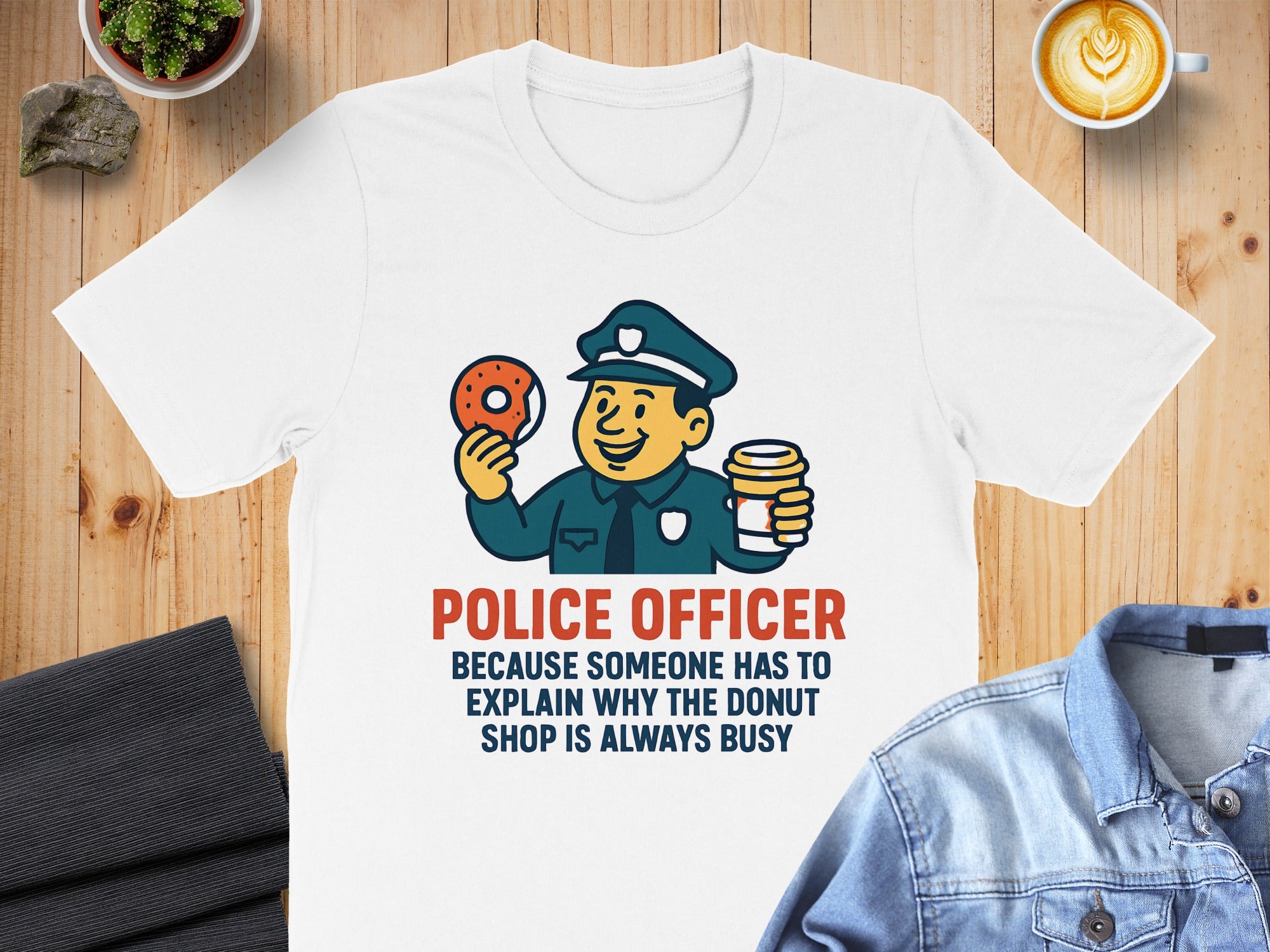 Police Officer Donut Shop Fun Graphic T-Shirt product