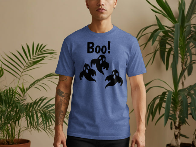 Boo Ghost Print Graphic Tee Halloween product type