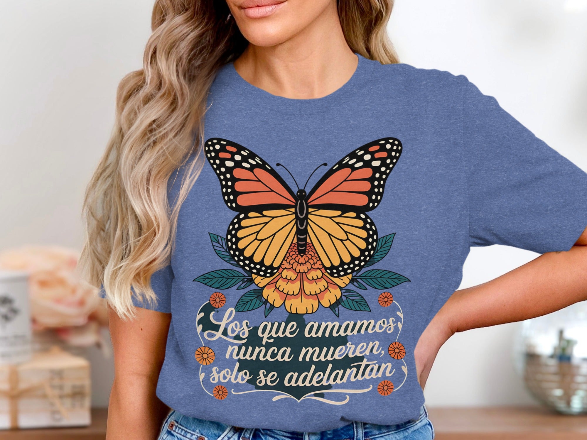 Butterfly Design with Spanish Quote T-Shirt product type