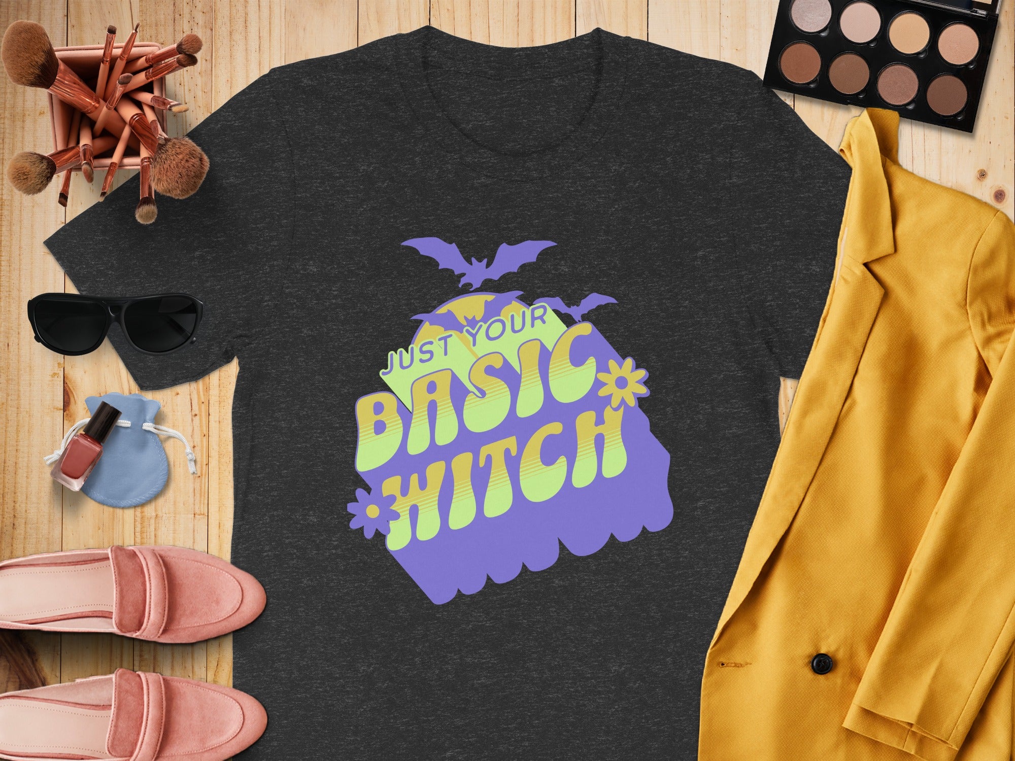 Just Your Basic Witch Halloween Theme T-Shirt Product