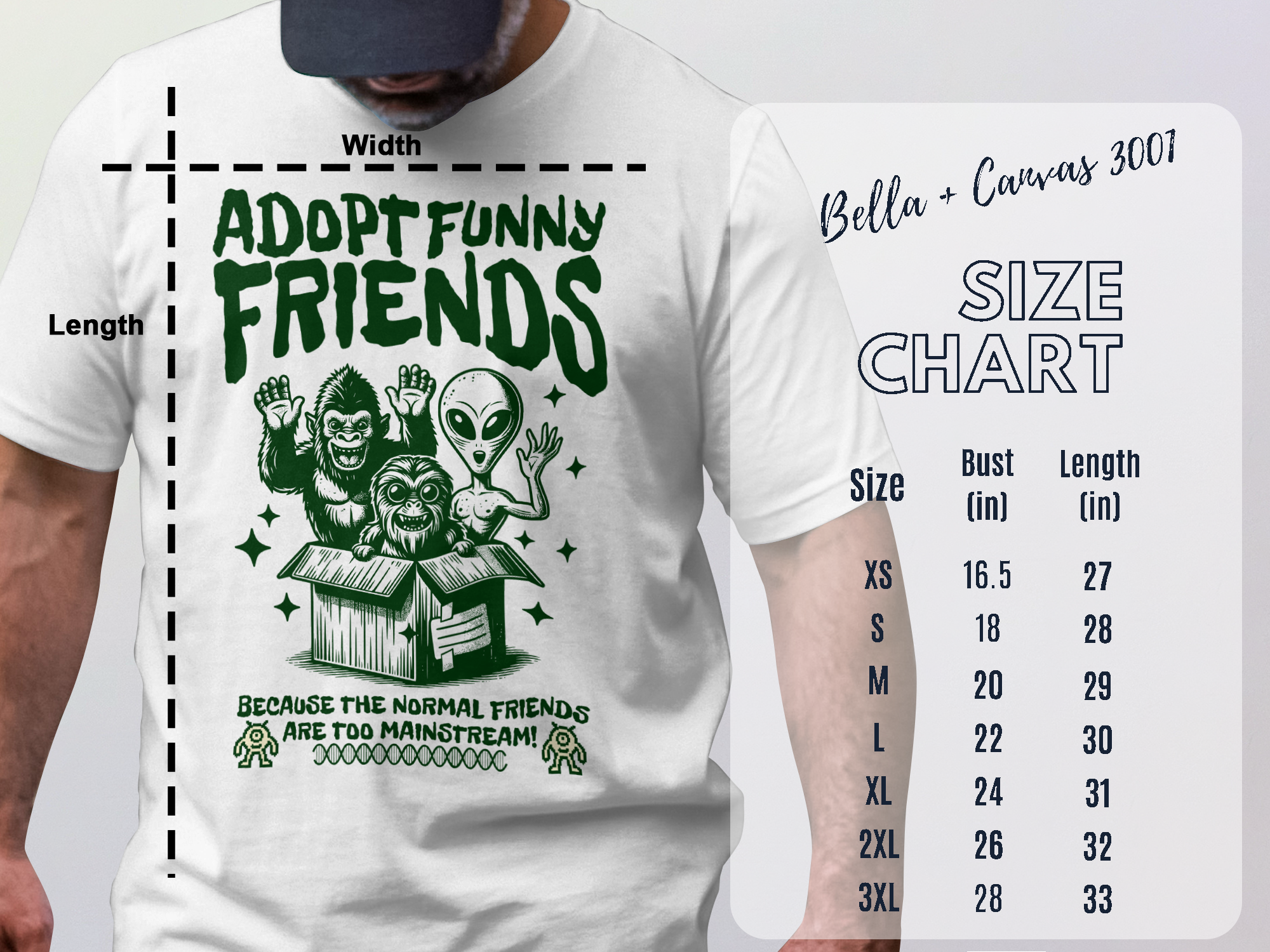 Adopt Funny Friends Graphic T-Shirt product