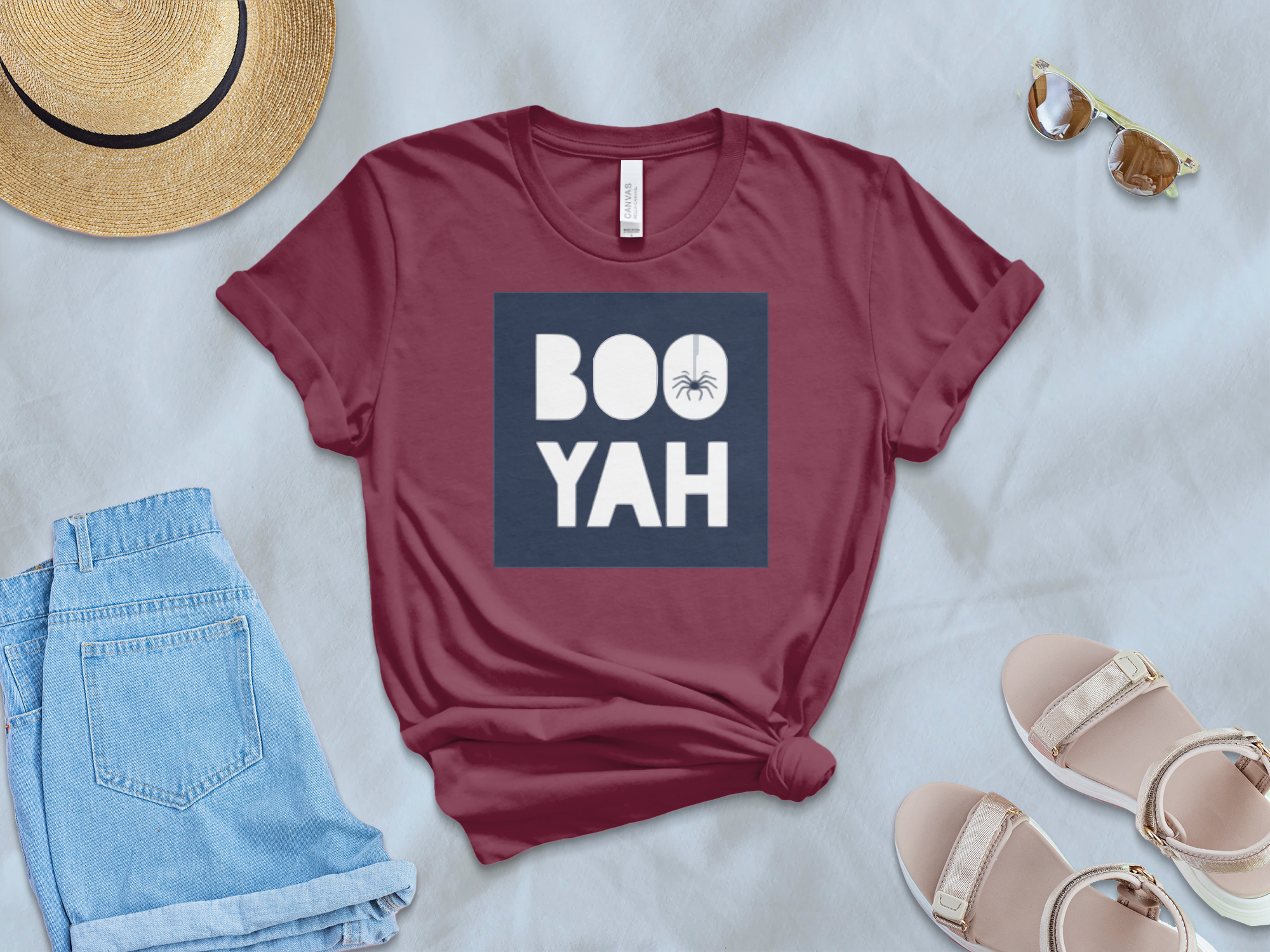 BOO YAH T-Shirt with Funny Spider Design product type